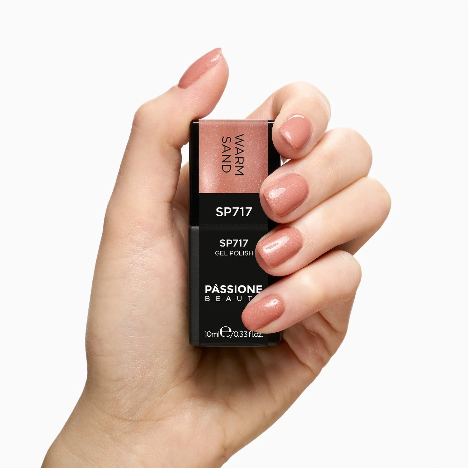 UV-Nagellack SP717 Warm Sand - UV-Nagellack Nude mit extrafeinen schillernden Micro-Glitzern - Detail 3