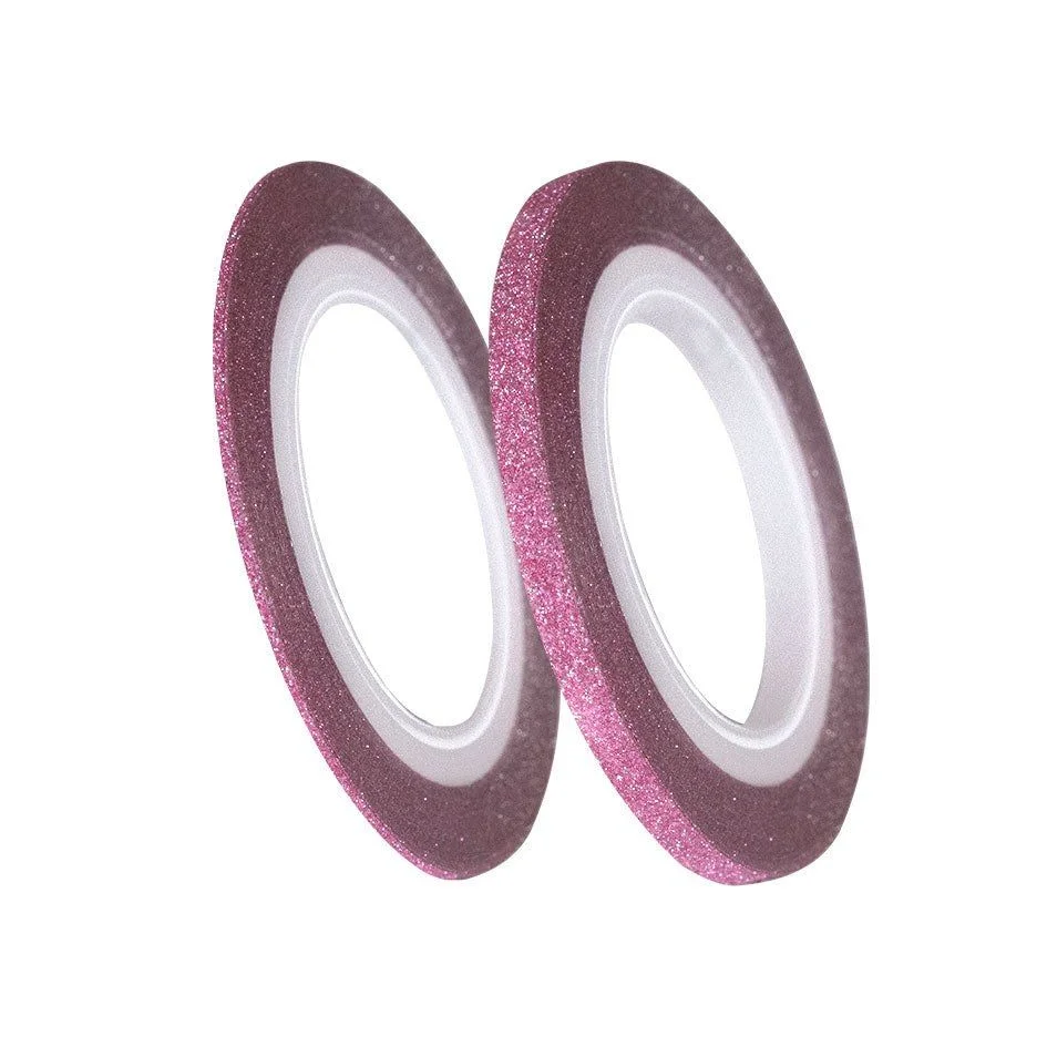 Pink Glitter Adhesive Stripes - Pink Glitter Adhesive Stripes for nail art - detail 1