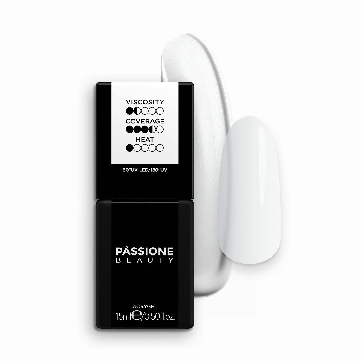 Liquid AcrilGel® Milky White 15ml - Self-levelling, low-viscosity milky white builder gel