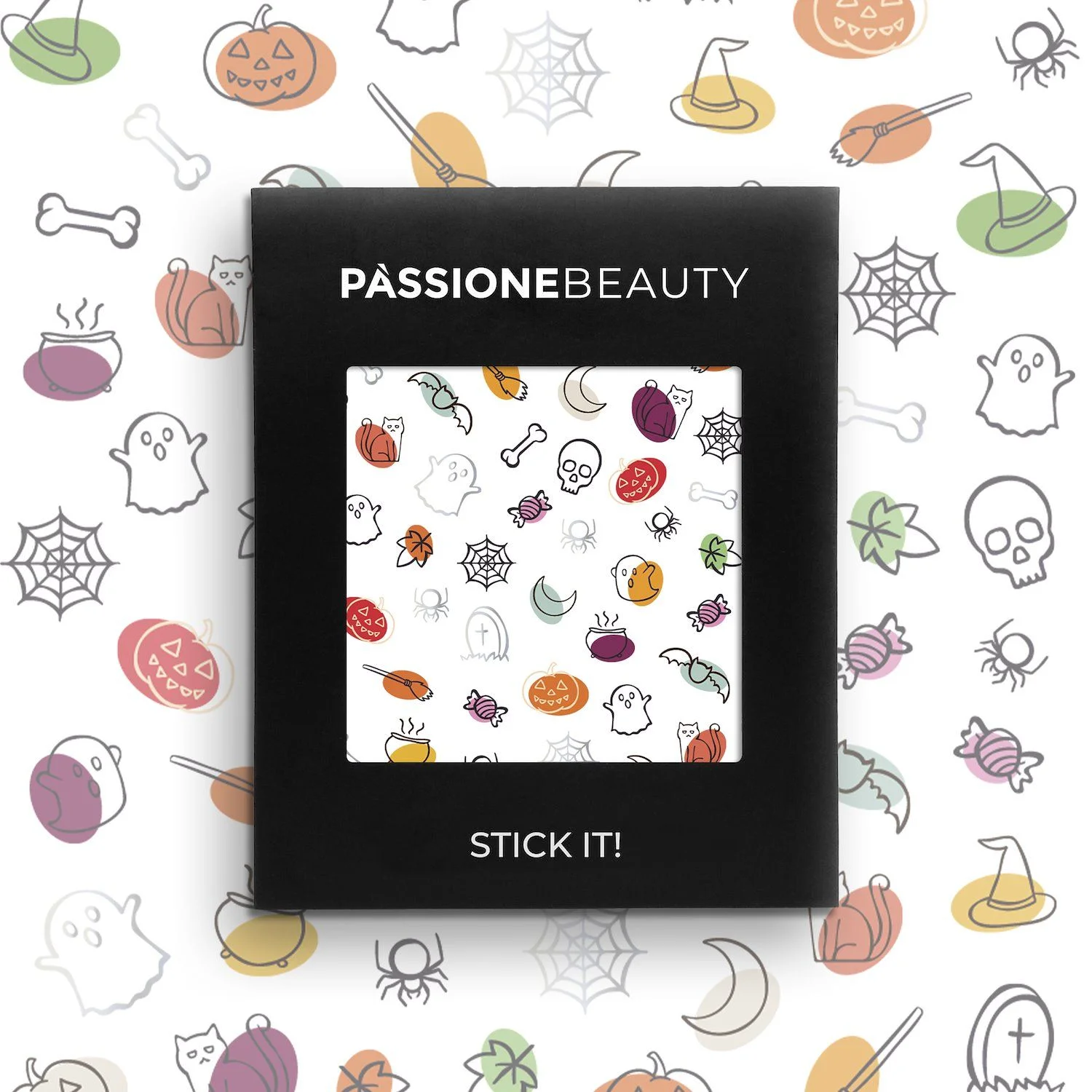 Creepy - Stickers - Colourful Halloween-themed nail art sticker