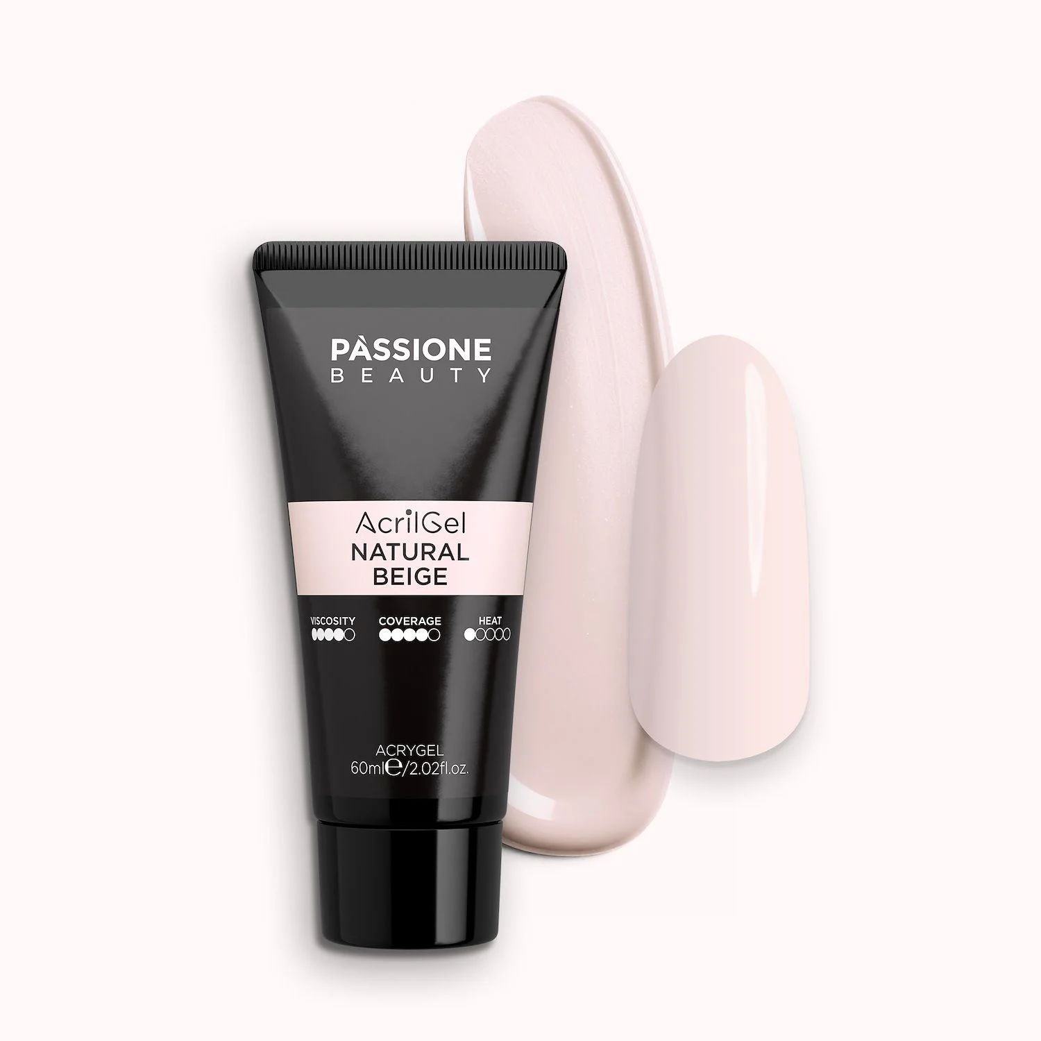 AcrilGel® Natural Beige 60 ml - Gel-Acrilico rosa nude chiaro coprente
