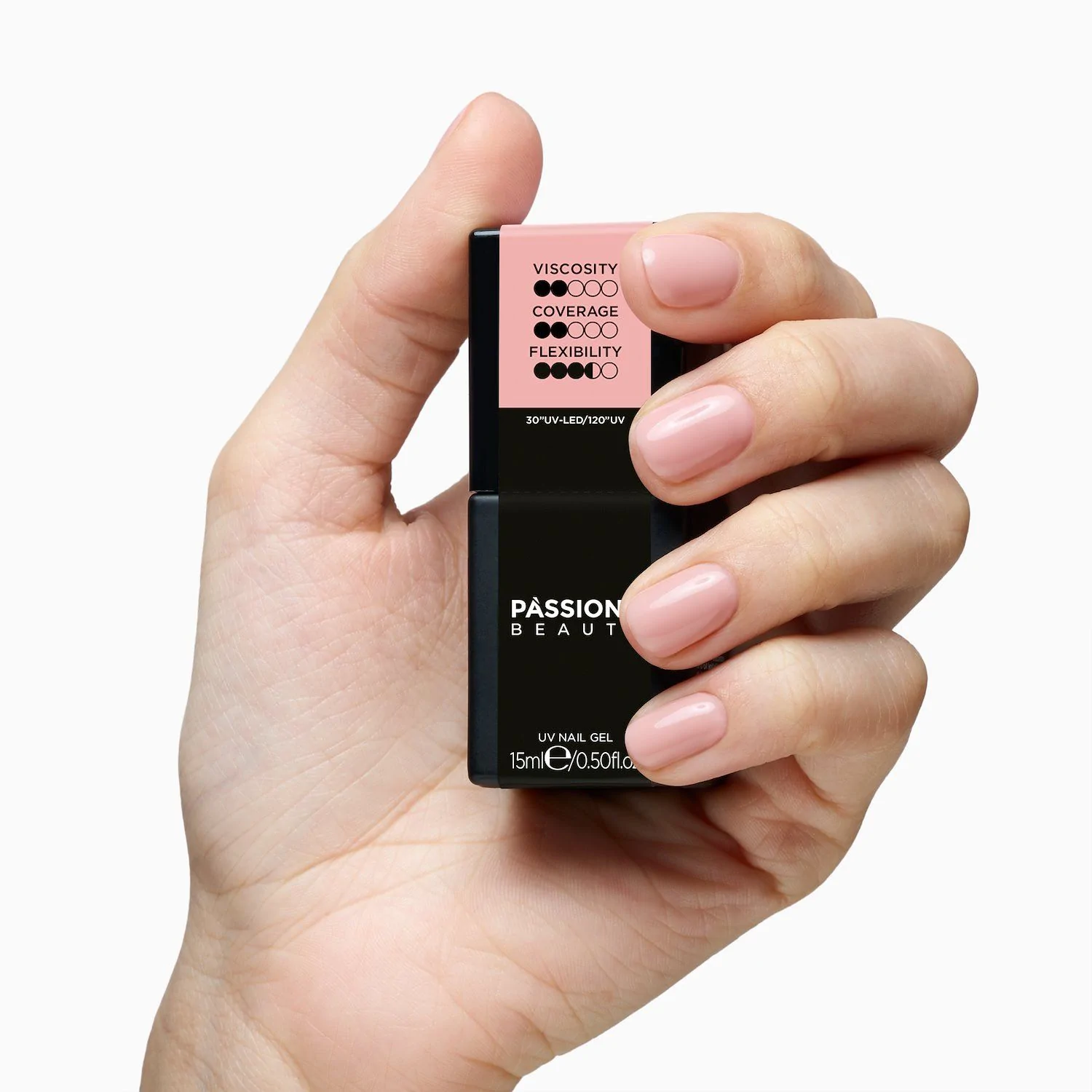 HD Base Natural 15 ml - Base Rubber Semi-permanente Nude 15 ml - détail 3