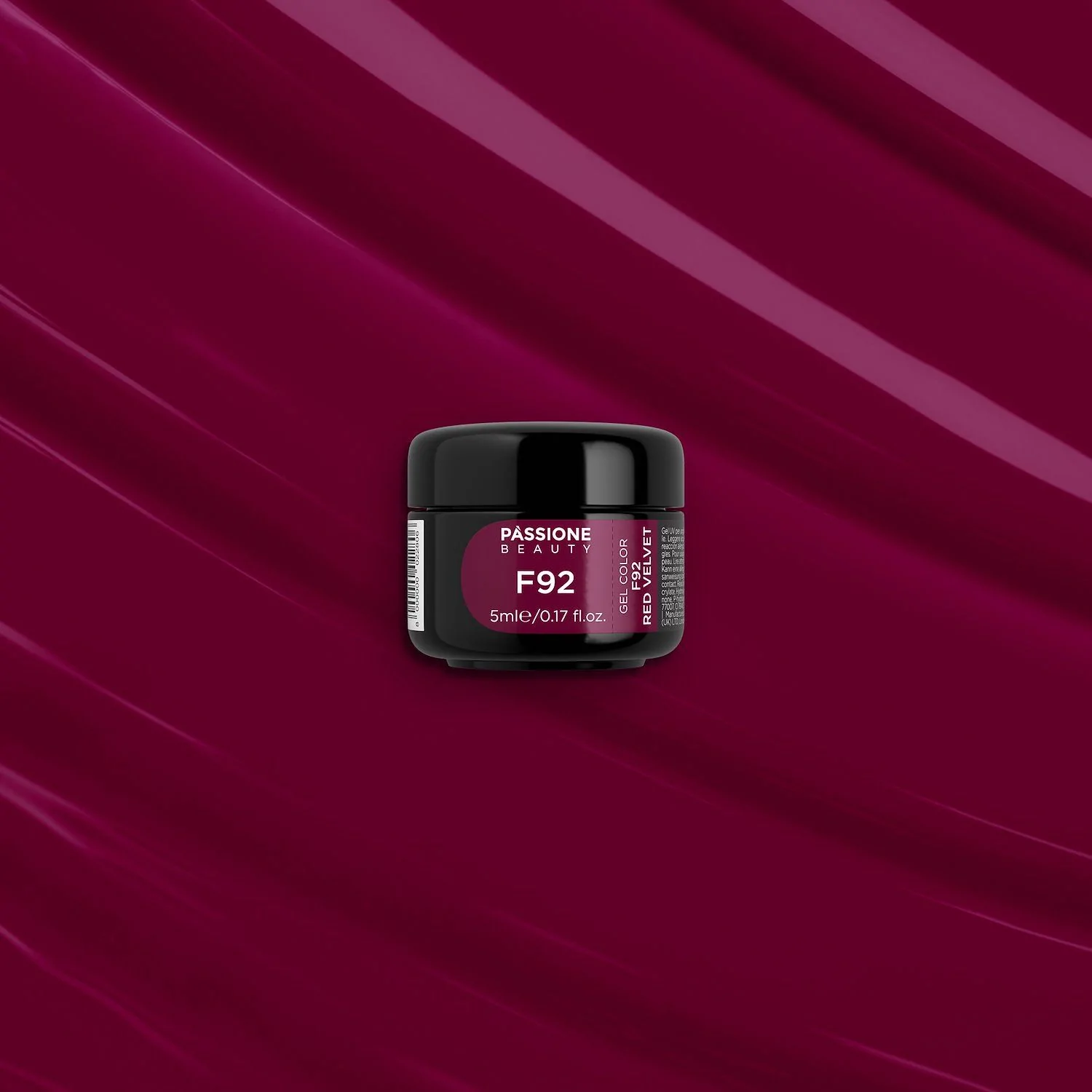 Gel Couleur F92 Red Velvet - Gel couleur auto-scellant bordeaux - détail 3