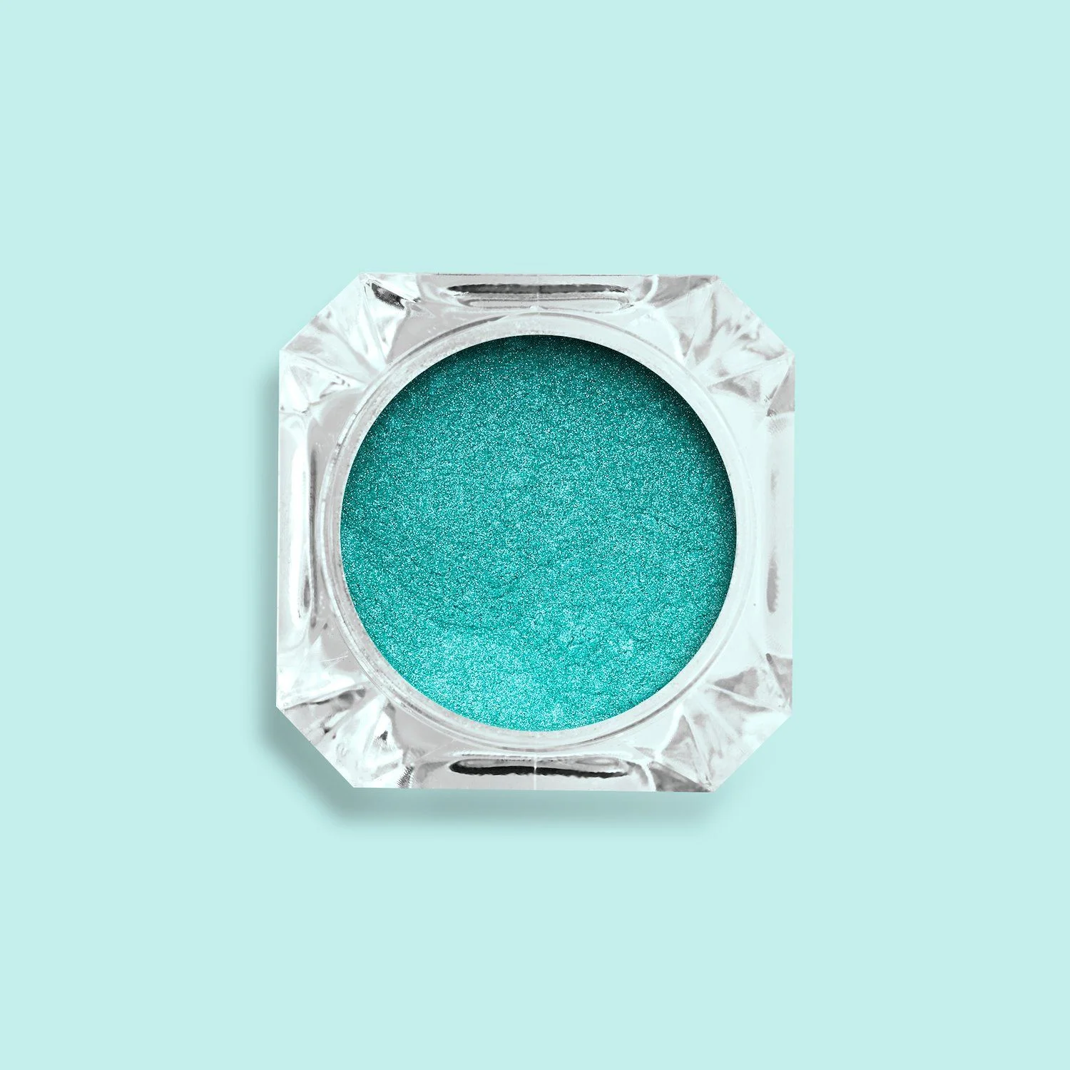 Pigmento Chrome Ocean Blue - Pigmento para uñas turquesa metálico