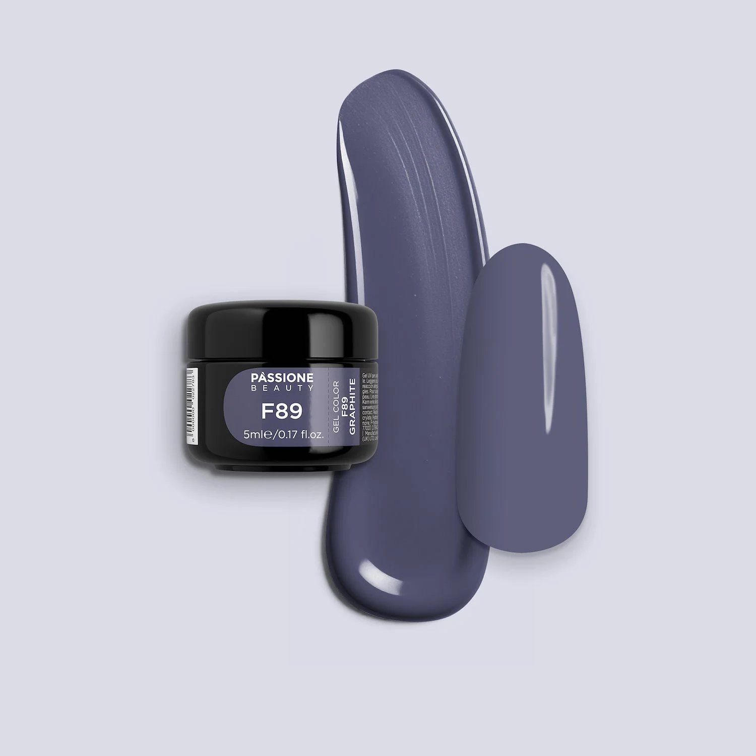 Gel Color F89 Graphite - Gel color gris oscuro autosellante 