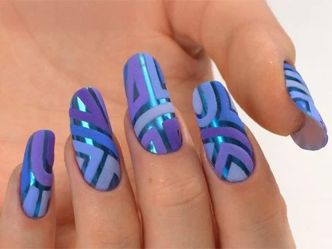 Geometric nails | Nail art geometrica