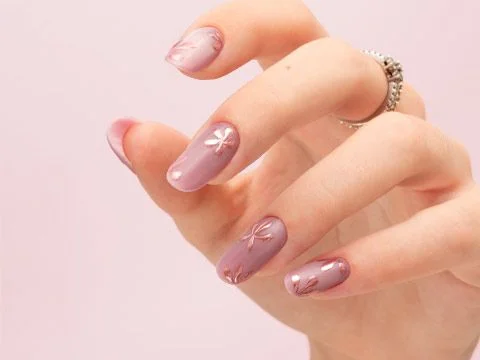 Fall Flower Nails | Ongles avec Fleurs