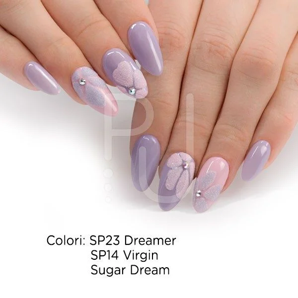 Gel Nail Polish GP23 Dreamer - Soft Lilac Gel Polish with micro glitter - detail 1