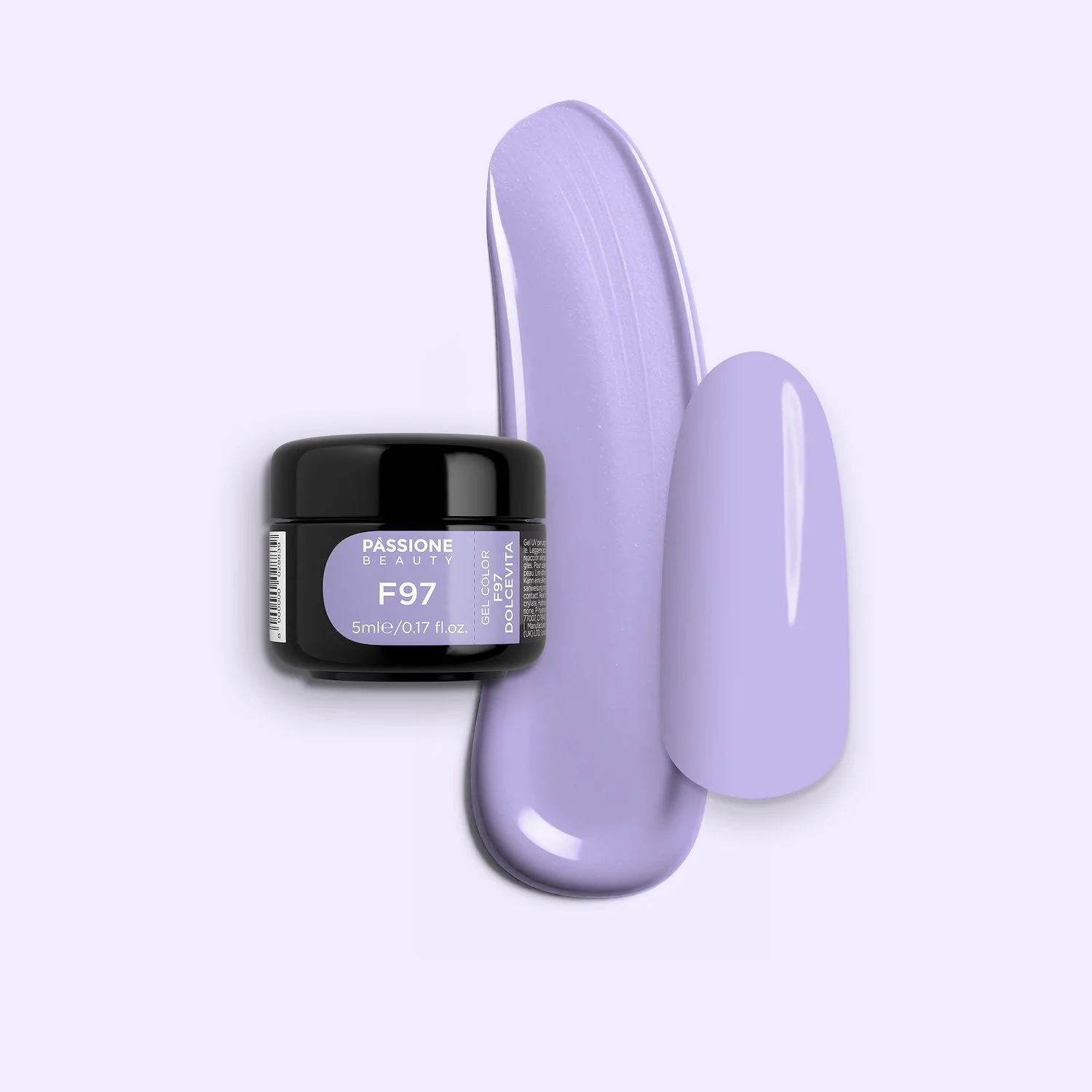 Gel Colour F97 Dolcevita - Pastellilac grey Self-sealing UV Gel Colour