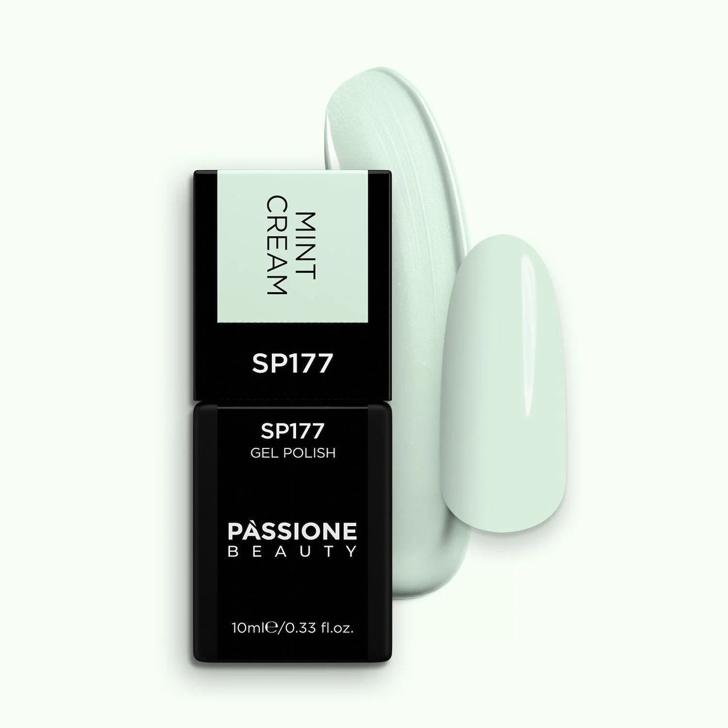 Gel Nail Polish GP177 Mint Cream  - Light Pastel Green Gel Polish