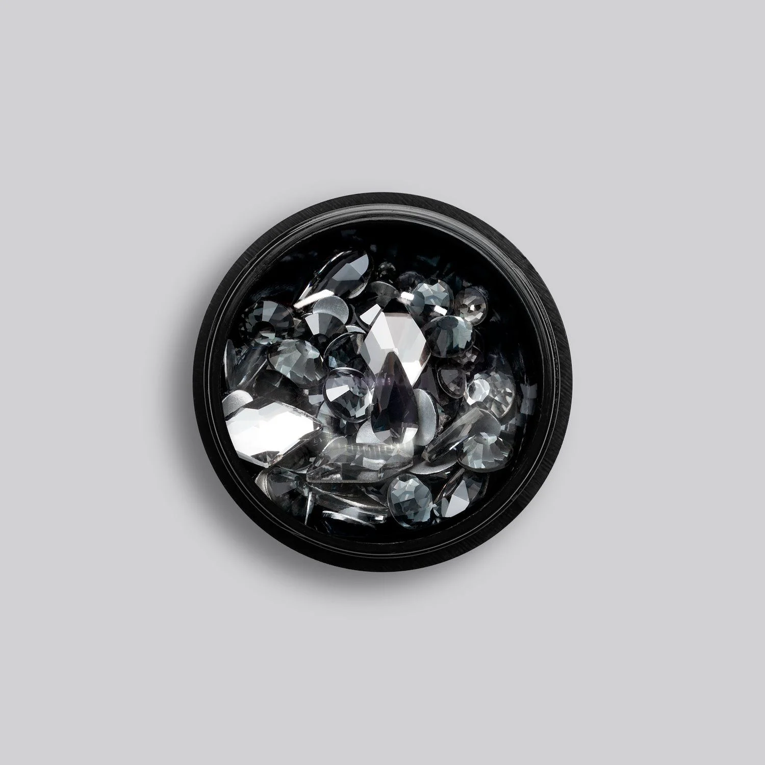 Fumé Gems Mix - Gems mix for nail art, smoky quartz colour
