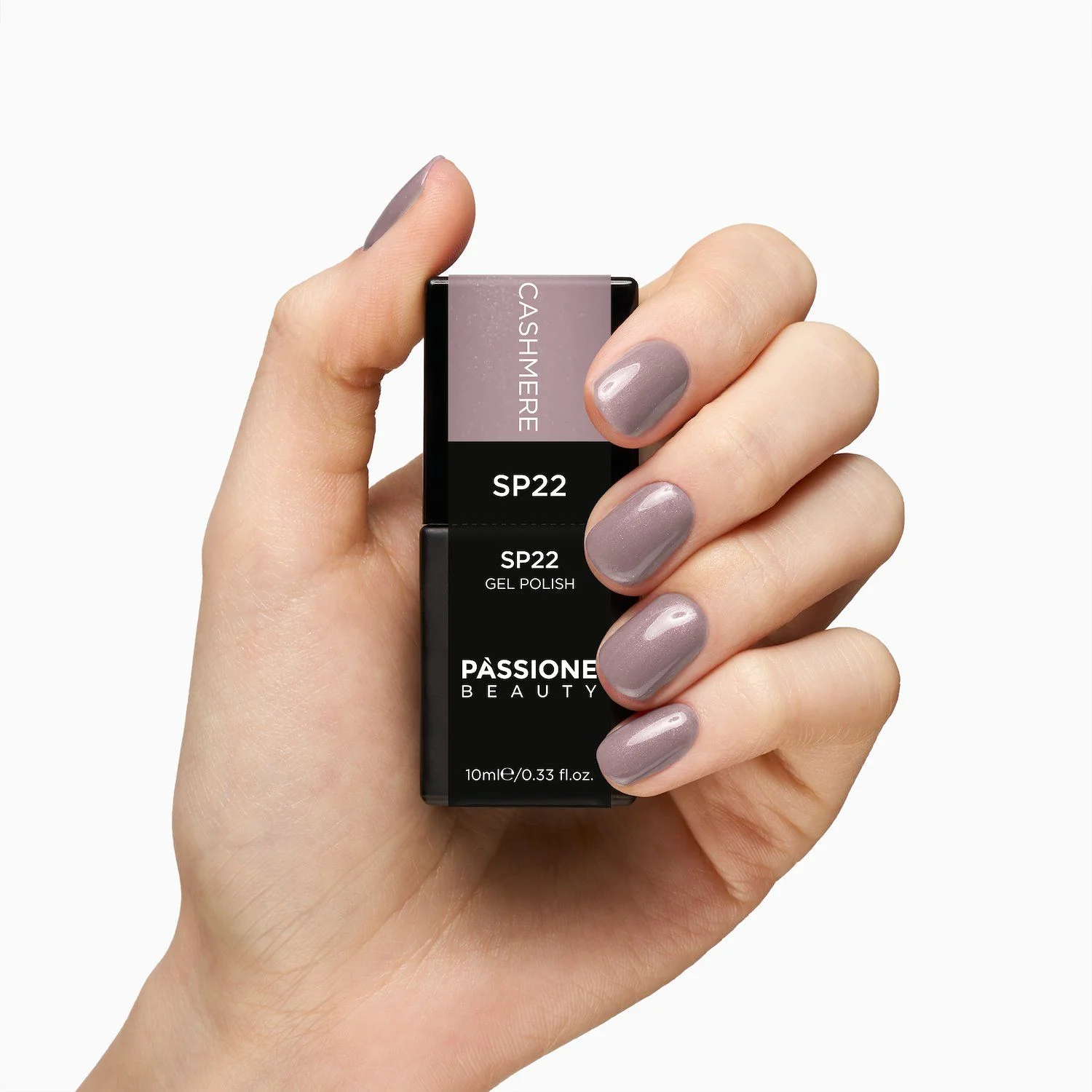 UV Nagellack NL22 Cashmere - UV Nagellack in Grau Rosa - Detail 2