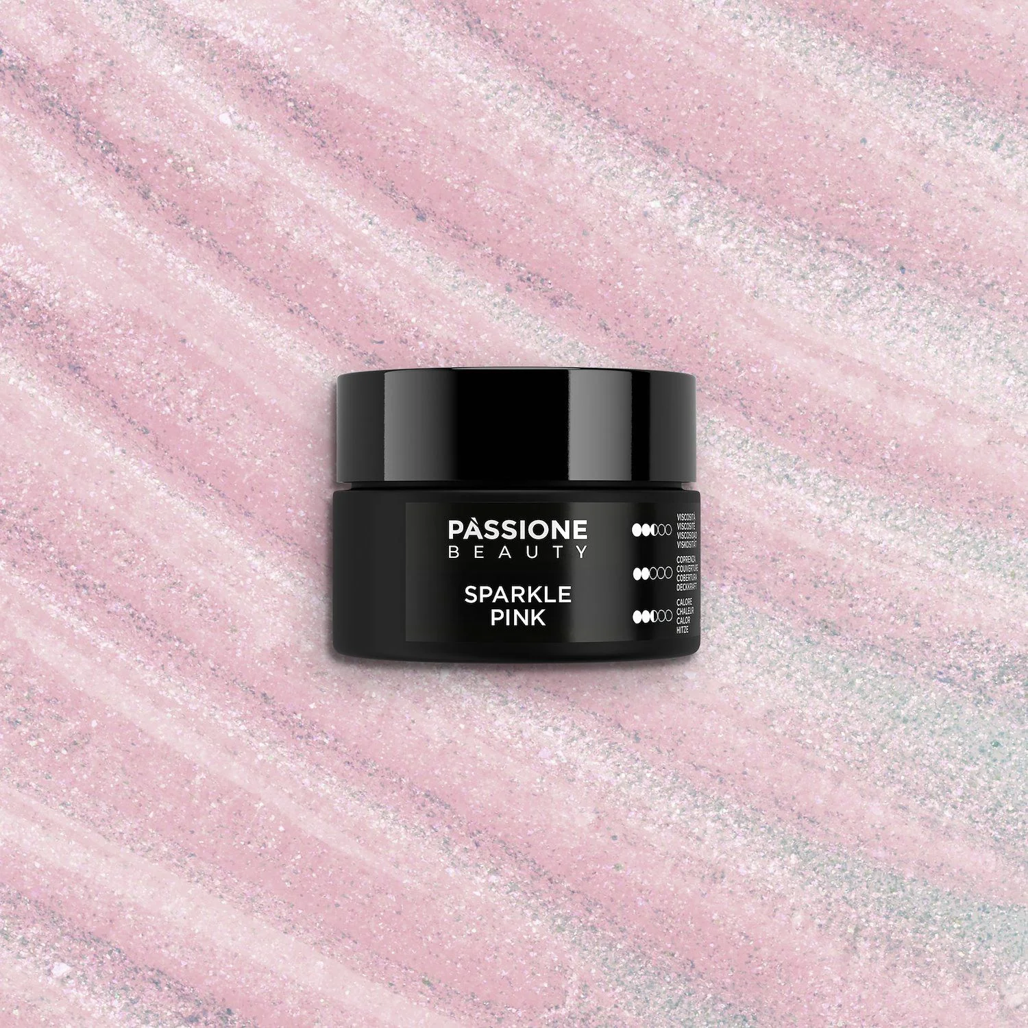 Sparkle Pink 15 ml - Gel de construction auto-égalisant rose vif avec glitter roses irisés - détail 3
