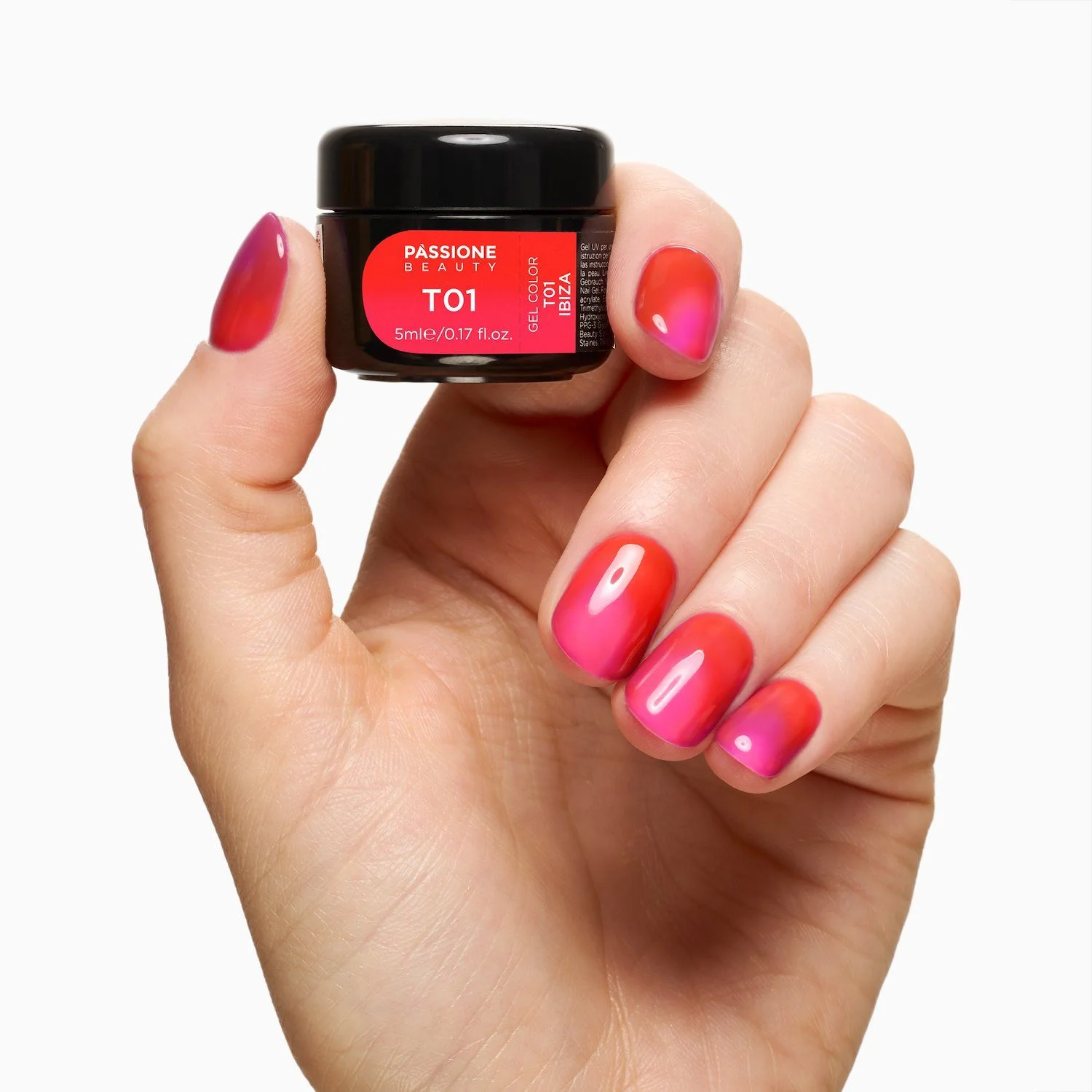 Gel Thermo T01 Ibiza - Gel UV termico rosa-arancione shocking - detail 1
