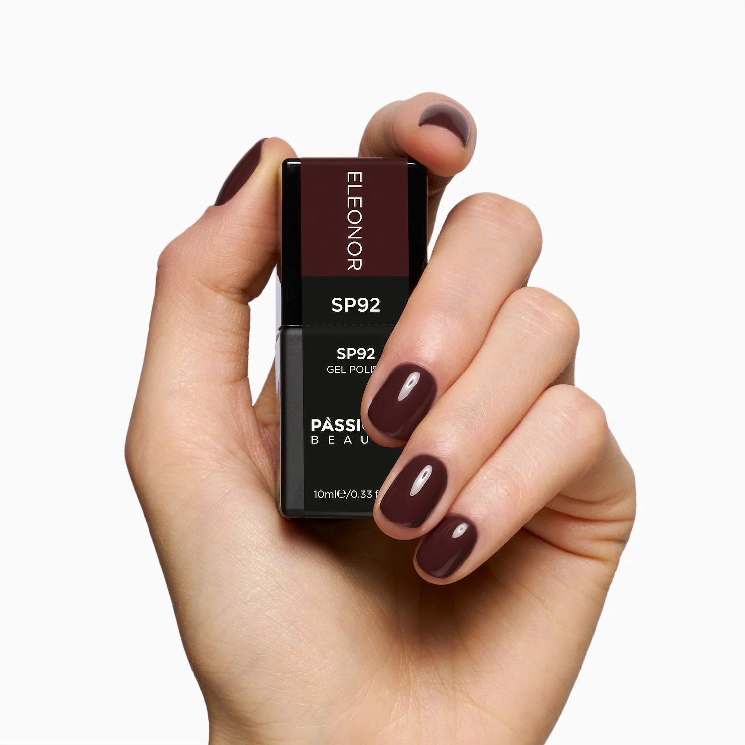 Gel Nail Polish GP92 Eleonor  - Mix of Burgundy and Brown Gel Polish - detail 2