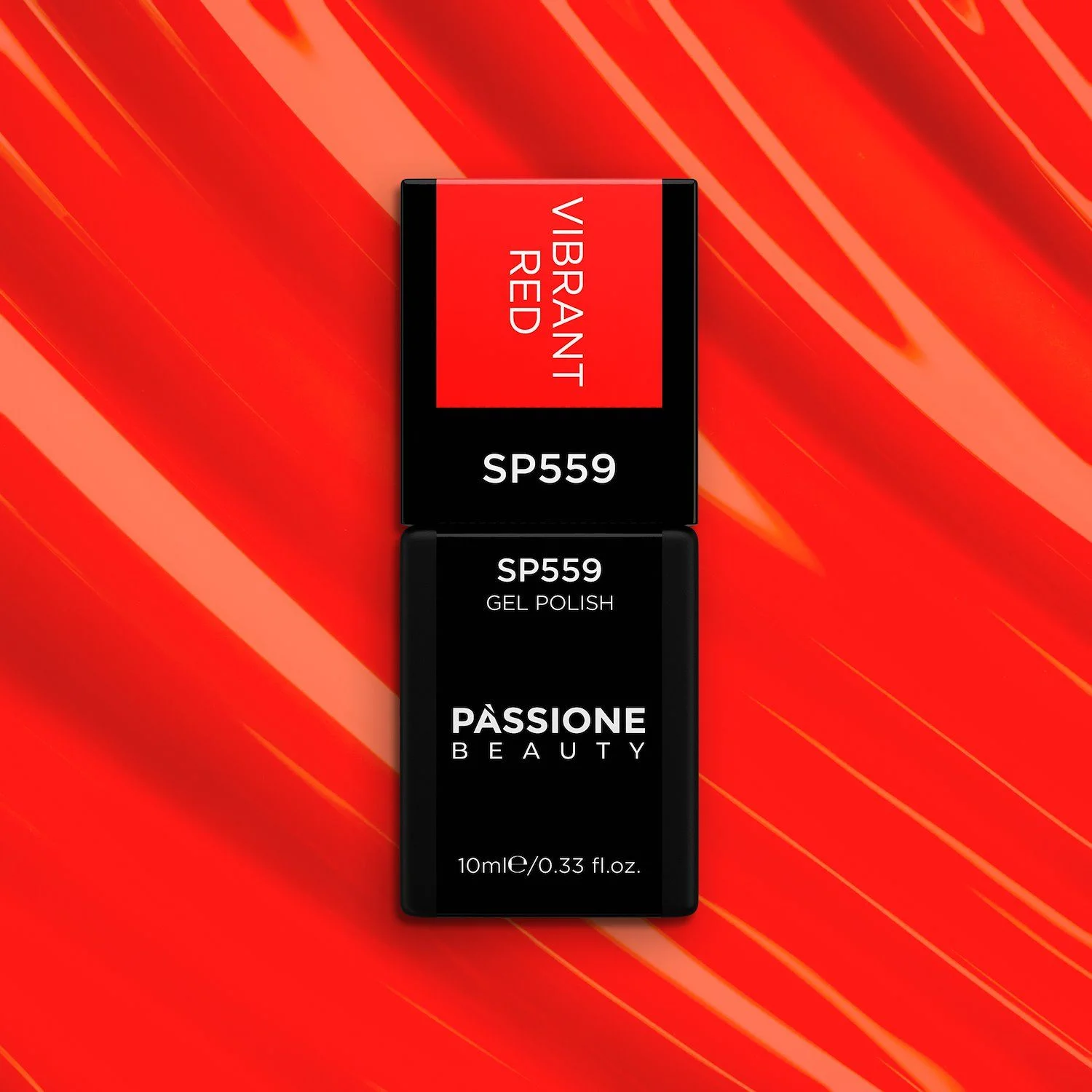 Smalto semipermanente SP559 Vibrant Red - Colore semipermanente arancione acceso tendente al rosso - dettaglio 3