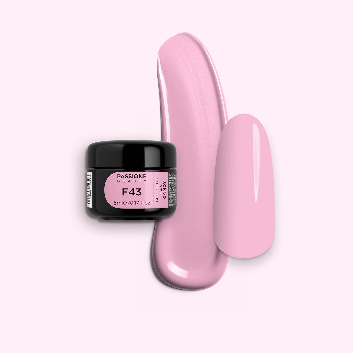 Gel colour F43 Candy - Pastel PinkSelf-sealing UV Gel Colour