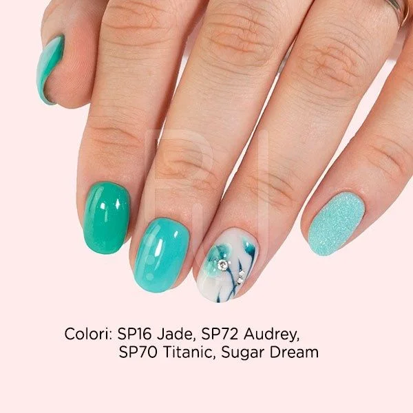 Gel Nail Polish GP72 Audrey  - Dark Aquamarine Gel Polish - detail 3