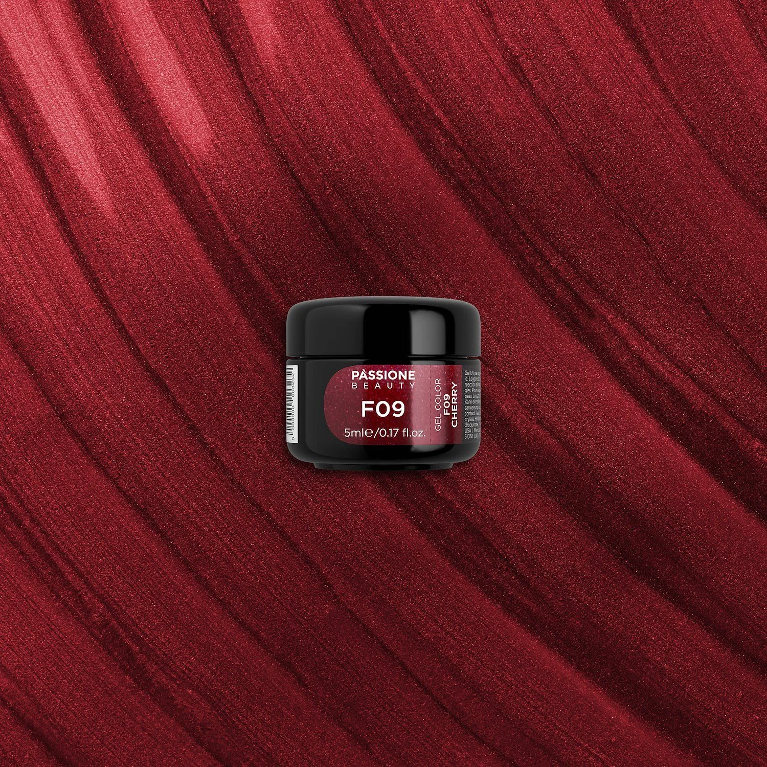 Gel Color F09 Cherry - Gel color burdeos brillante autosellante  - detalle 3