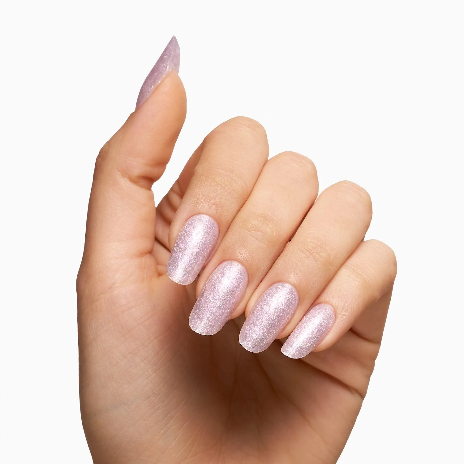 Crystal Shell Glitterose 15 ml - Builder Gel selbstnivellierend helles Rosa mit feinstem holografischem Micro-Glitzer - Detail 5