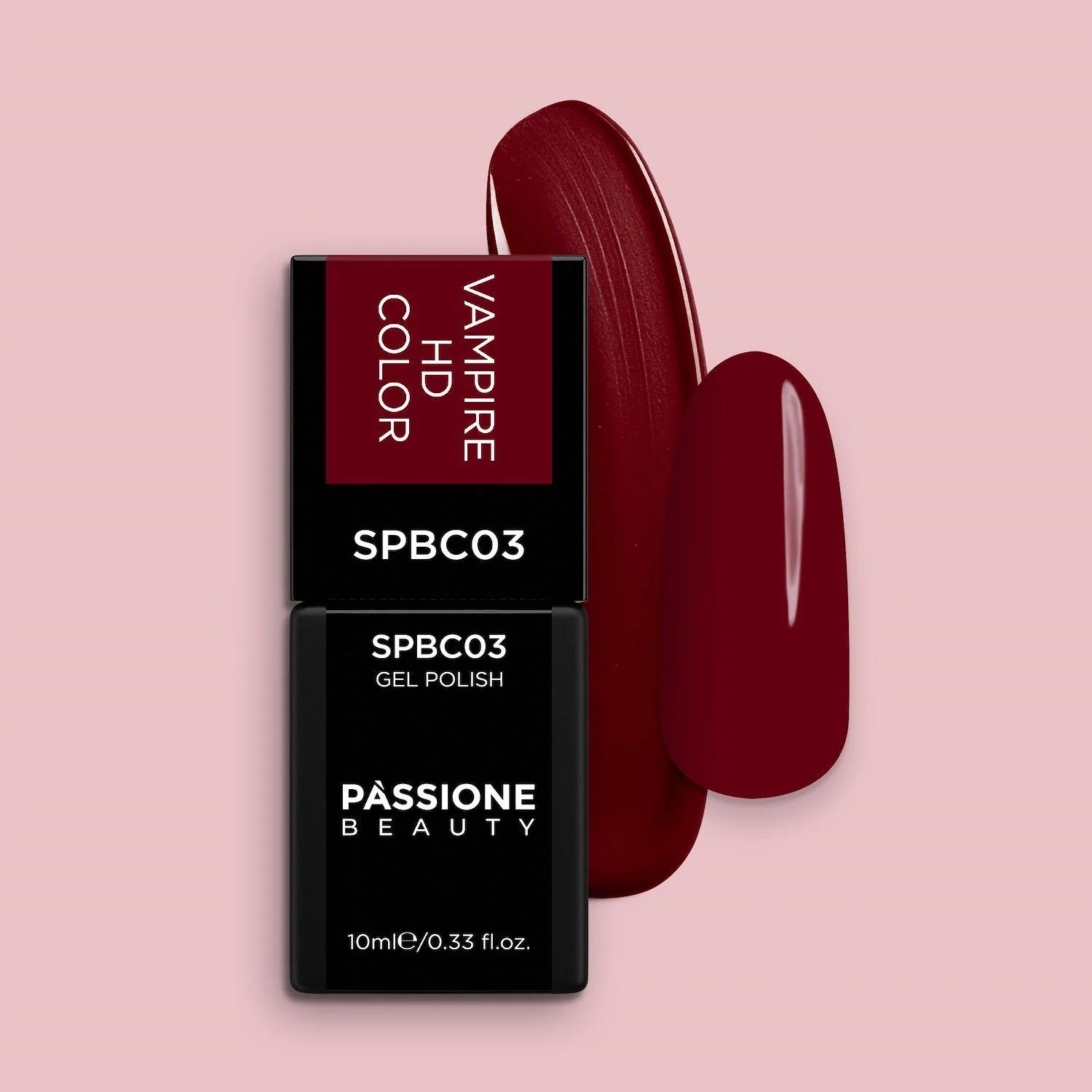 Gel Nail Polish Vampire HD Color  - Crimson red gel polish base coat