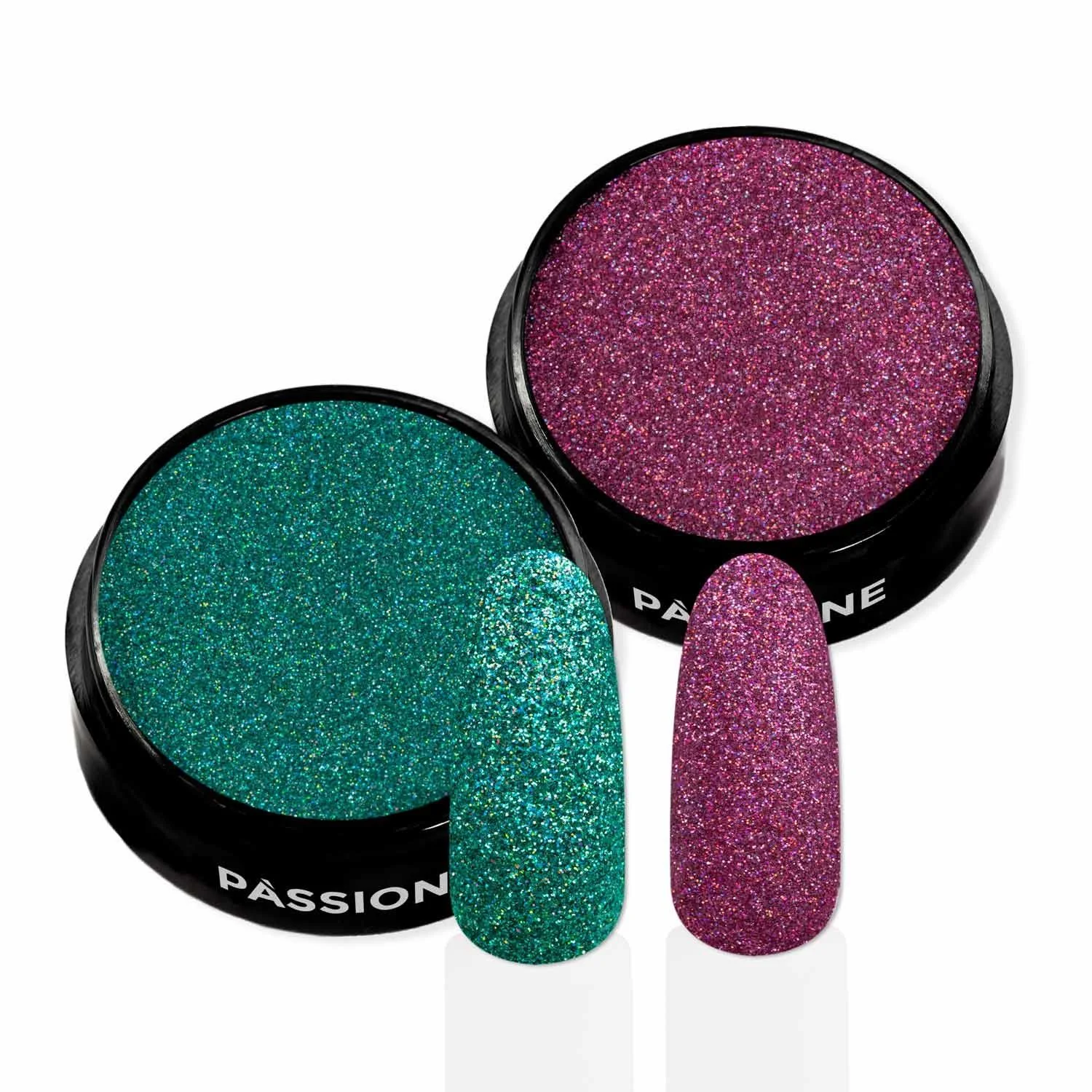Esmeralda Glitter - Emerald green and cyclamen nail glitter