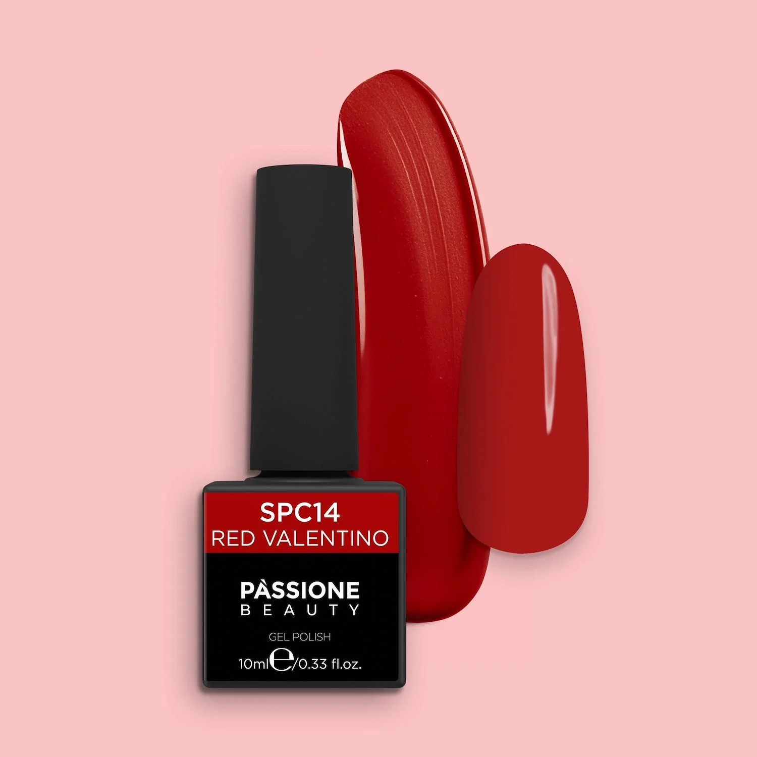 Gel Nail Polish GPC14 Red Valentino  - GPC14 Red Valentino gel polish, Classic Red