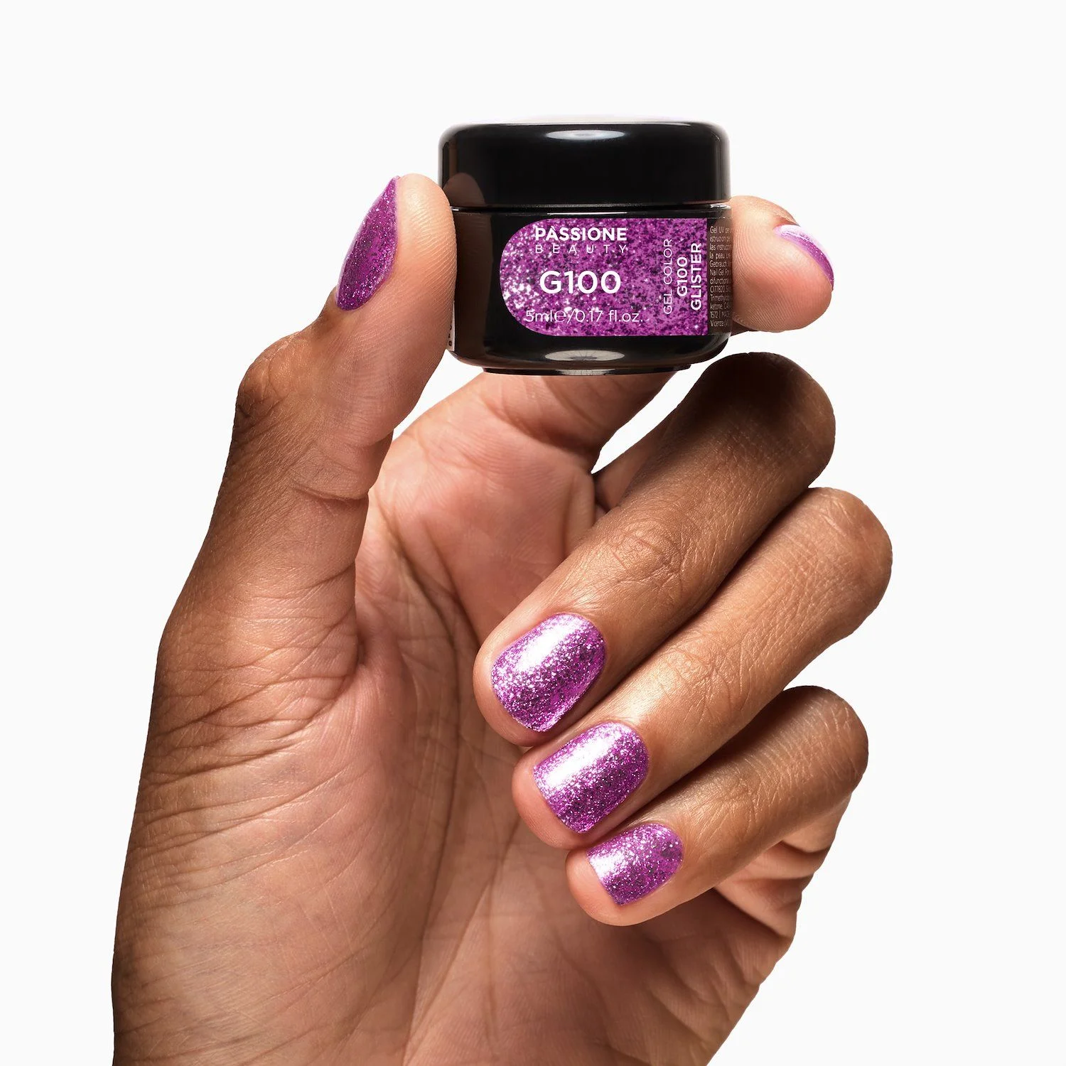 Gel Colour G100 Glister - Fuchsia Pink Glitter Gel - detail 3