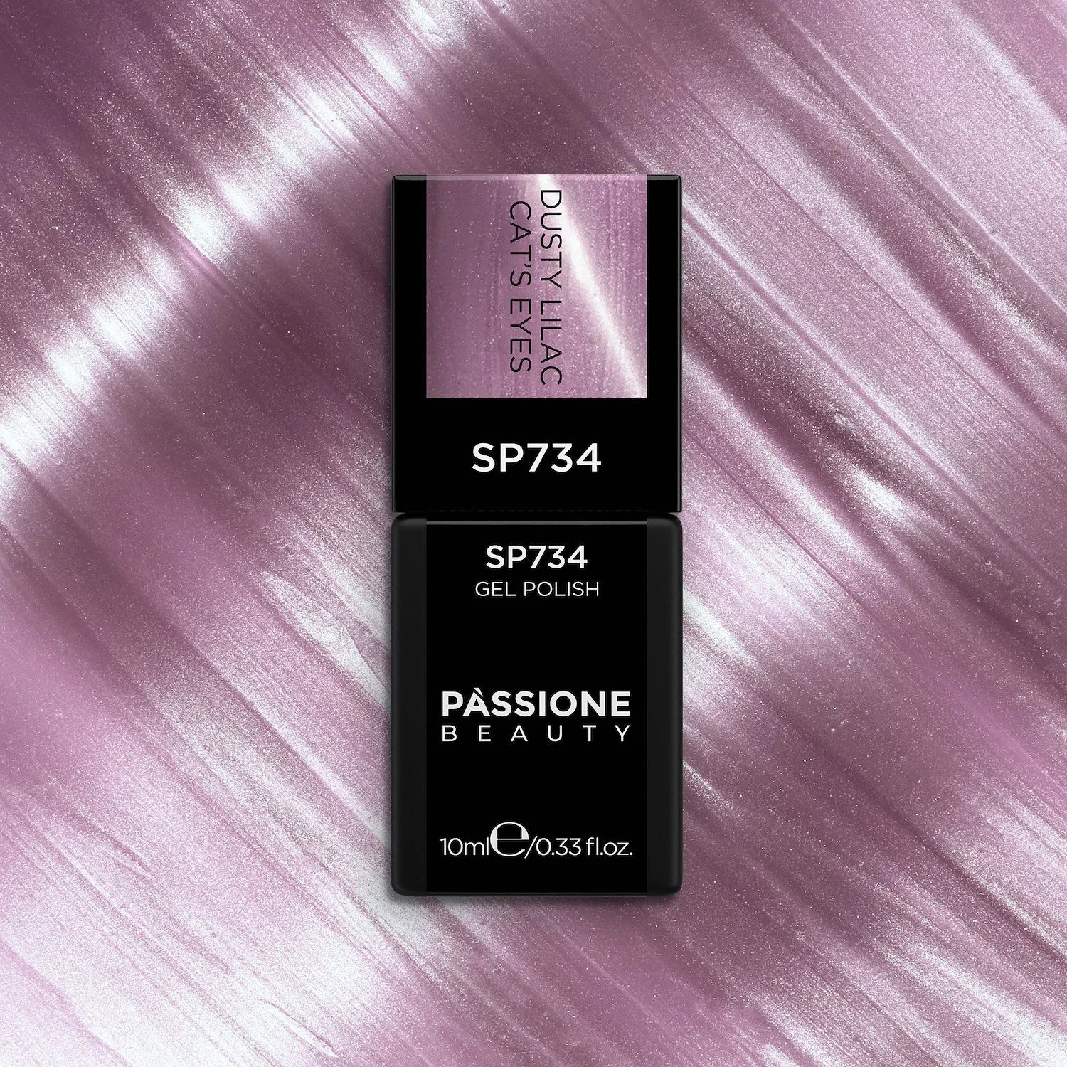 Gel Nail Polish SP734 Dusty Lilac Cat Eye - Deep Lilac Gel Polish with Cat Eye Effect - detail 3