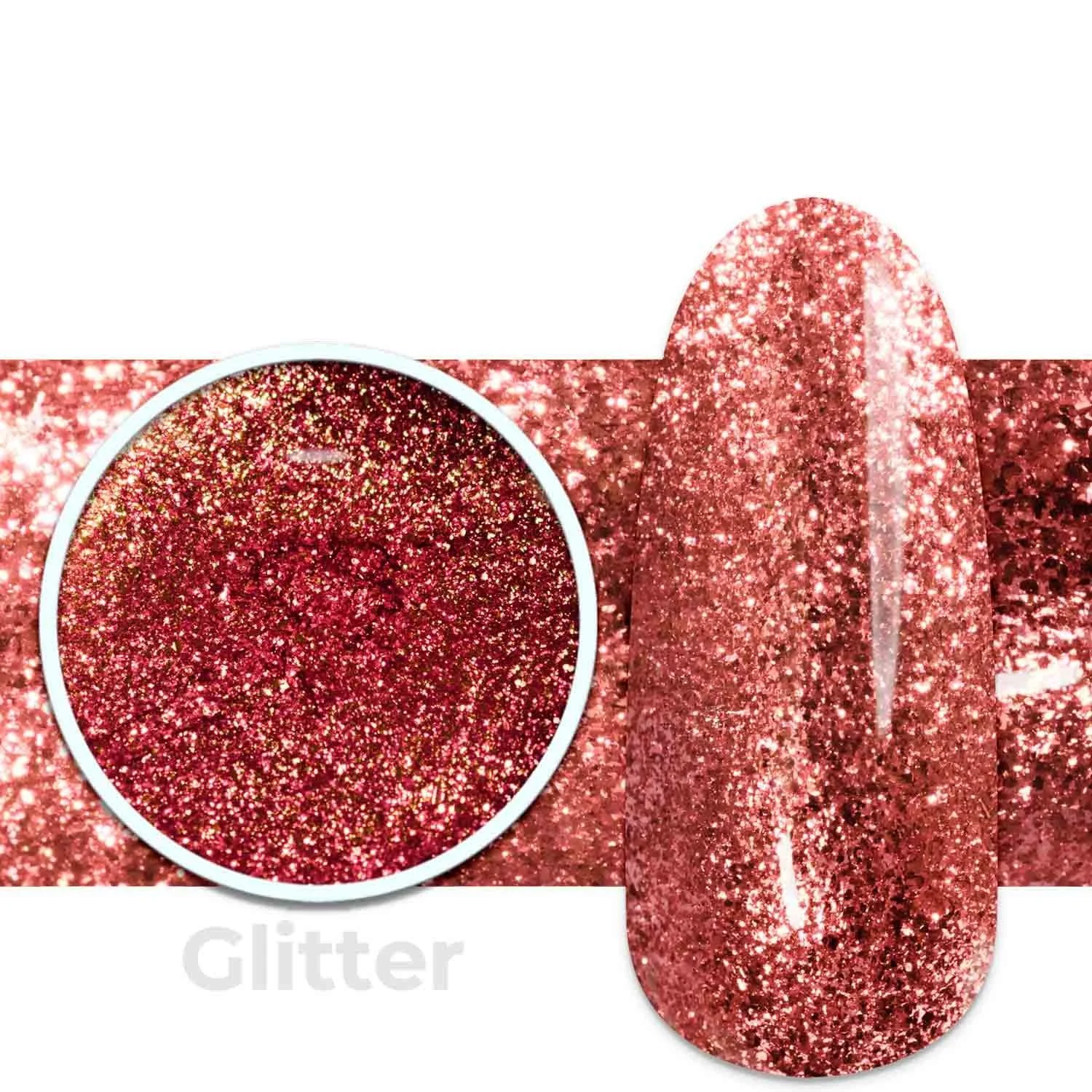 Gel Glitter G64 Cooper Flash - Gel color cobre con purpurina