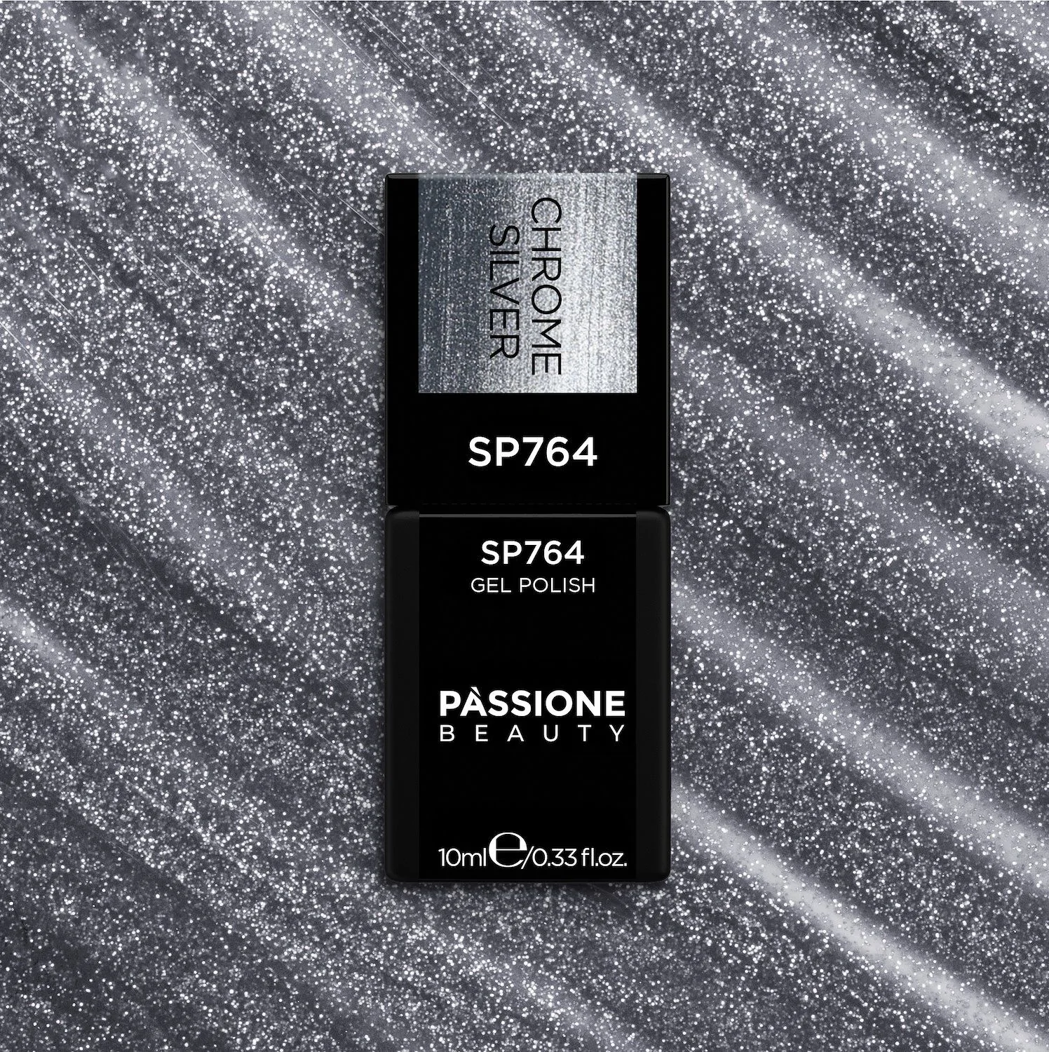 UV-Nagellack SP764 Chrome Silver - UV-Nagellack Chromsilber - Detail 3