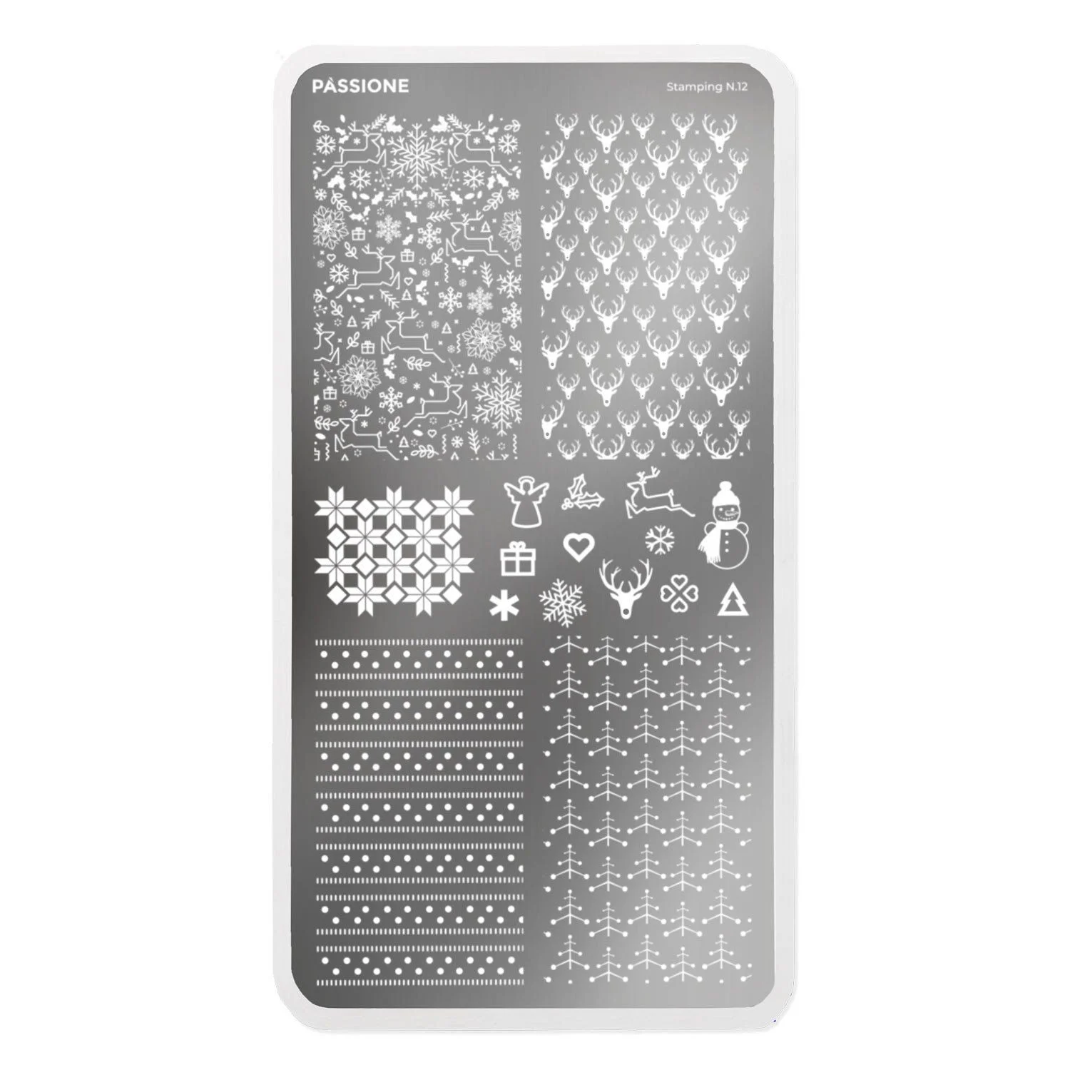 Rudolph - Stamping Plate - Nail stamping plate with Christmas patterns