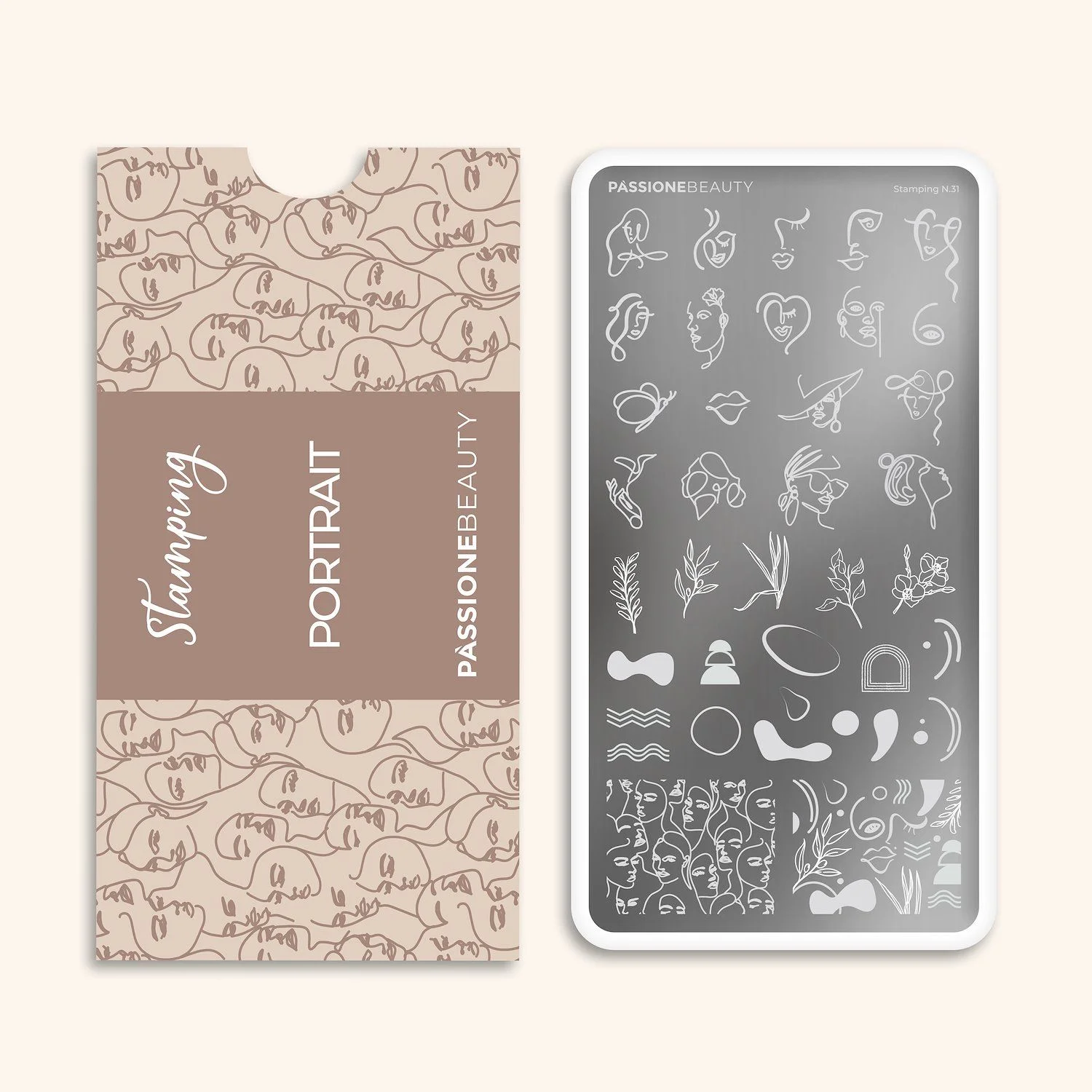 Portrait - Stamping Plate - Nail stamping plate, dedicated to women