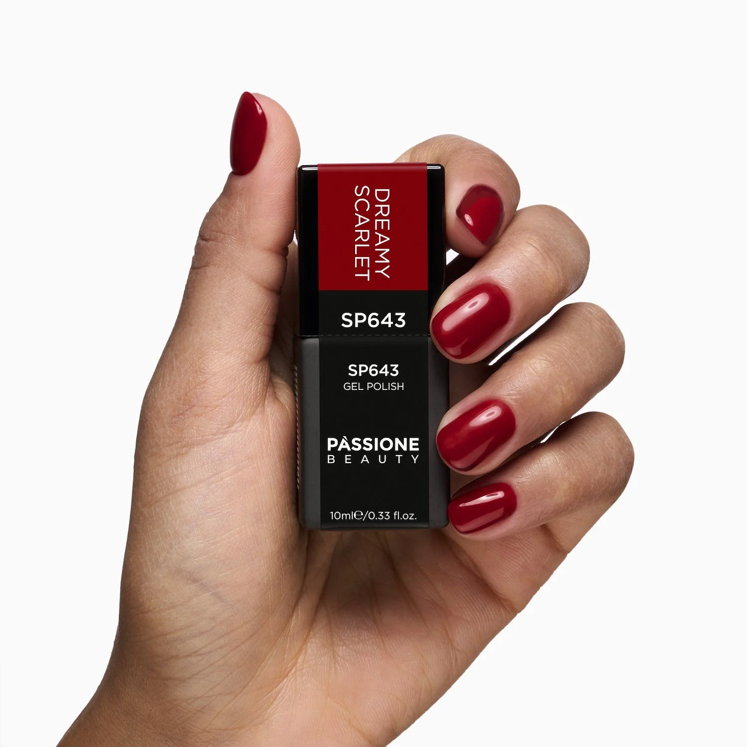 Gel Nail Polish SP643 Dreamy Scarlet - Carmine Red Gel Polish - detail 3