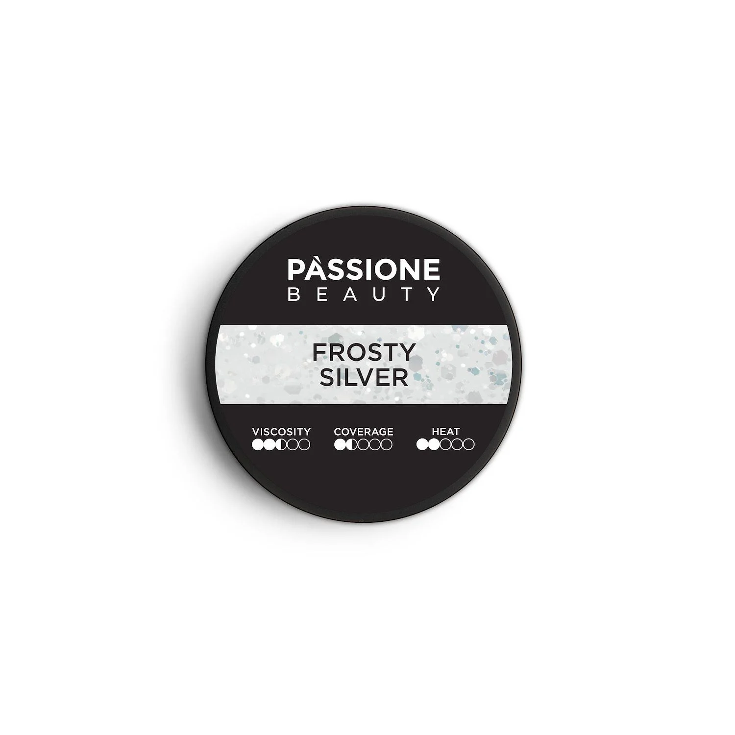 Builder Gel Frosty Silver 50 ml - Clear builder gel with silver sequins for nail overlays and reconstructions - detail 4