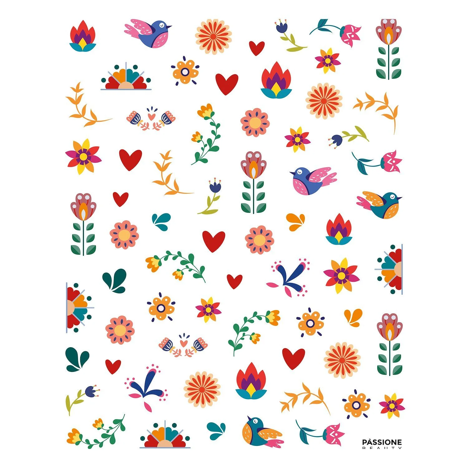 Cute Folk - Nail Stickers - Folk themed Nail Stickers - detail 1
