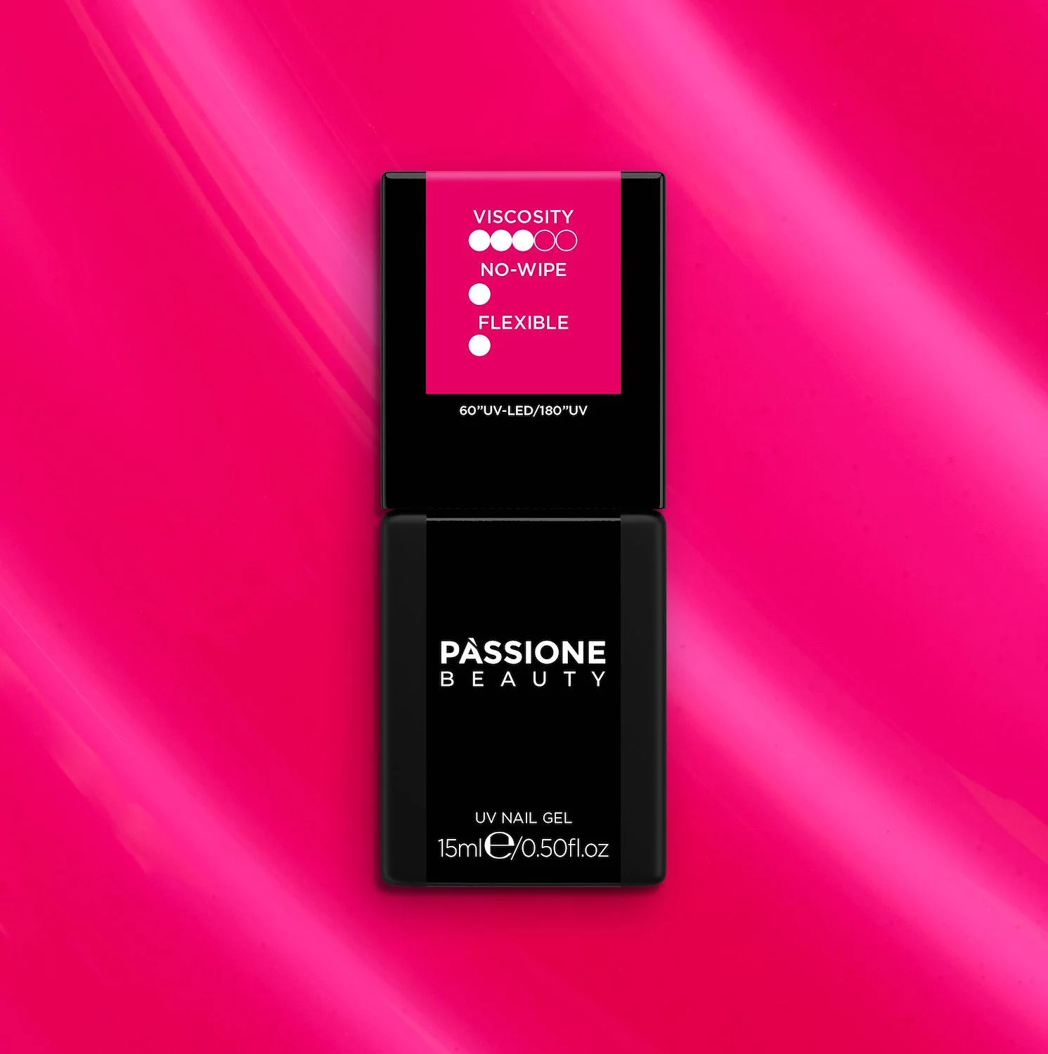 Fuchsia Fluo Gloss 15 ml - Top coat fucsia fluorescente efecto cristal sin capa de exceso - detalle 3