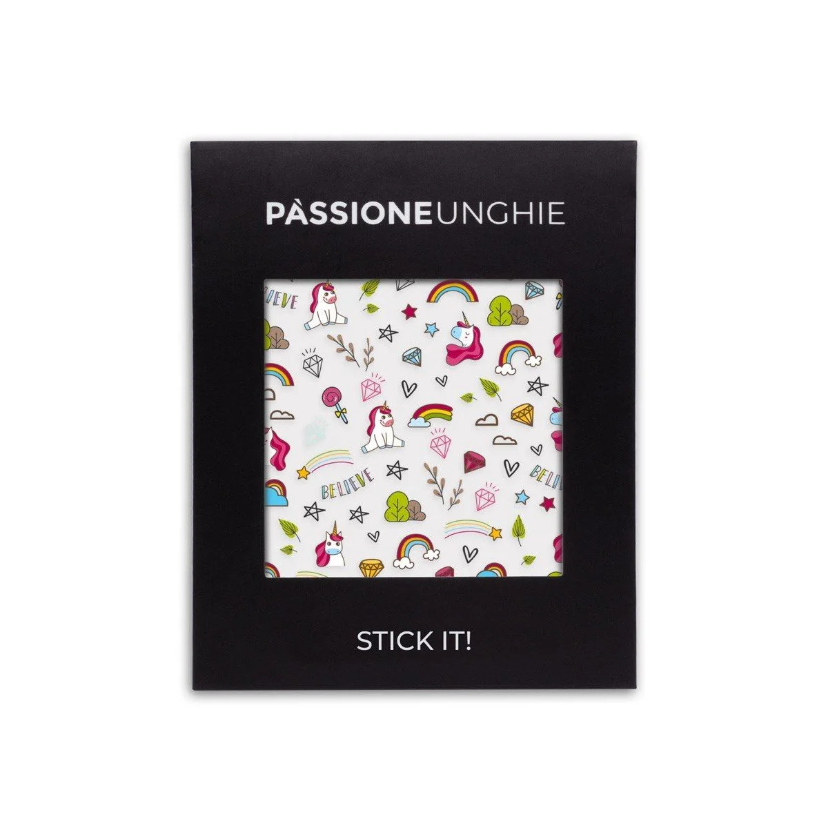 Unicorn - Nail Stickers - Nail sticker with unicorns and rainbows 