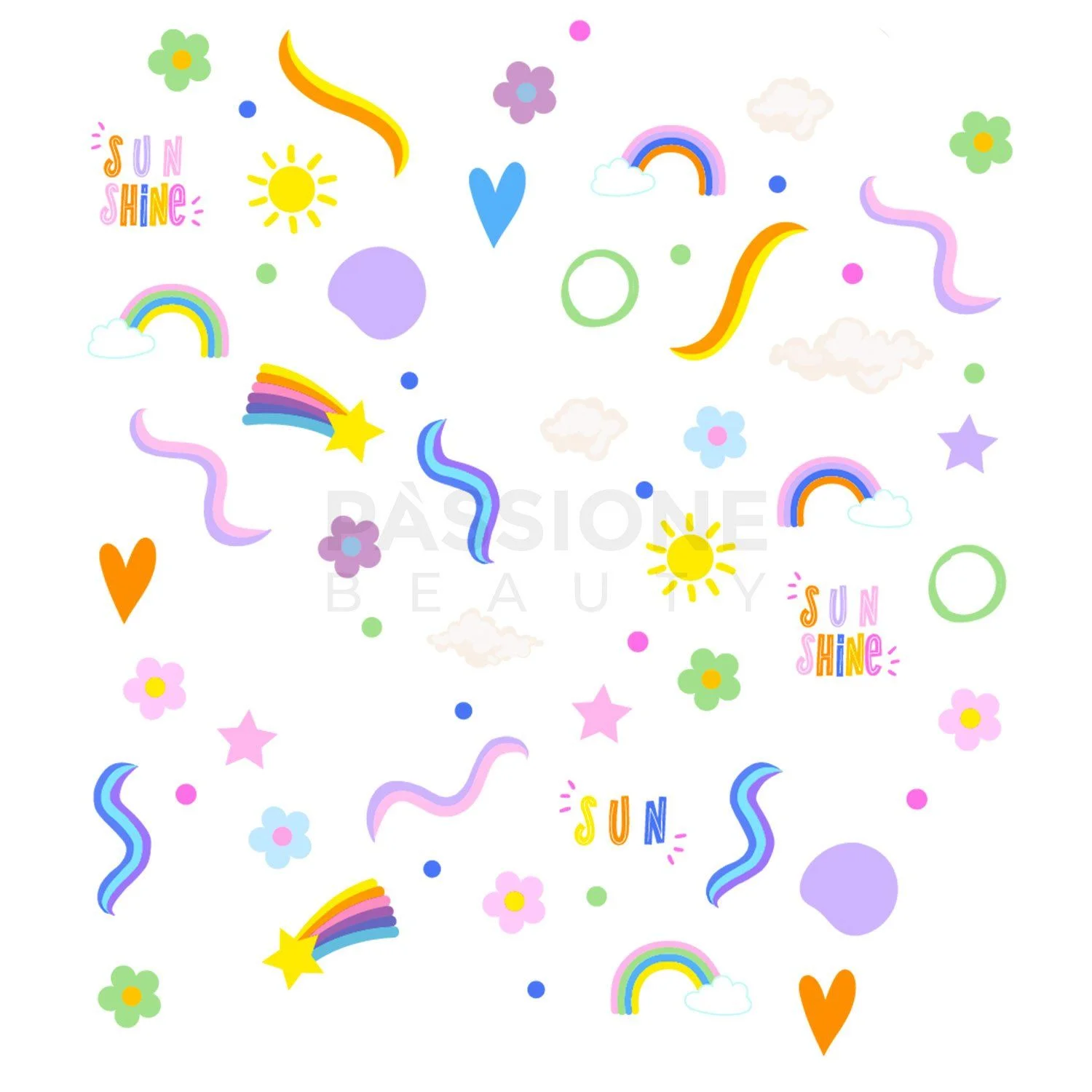 Sunshine - Nail Stickers - Sky themed nail sticker - detail 1