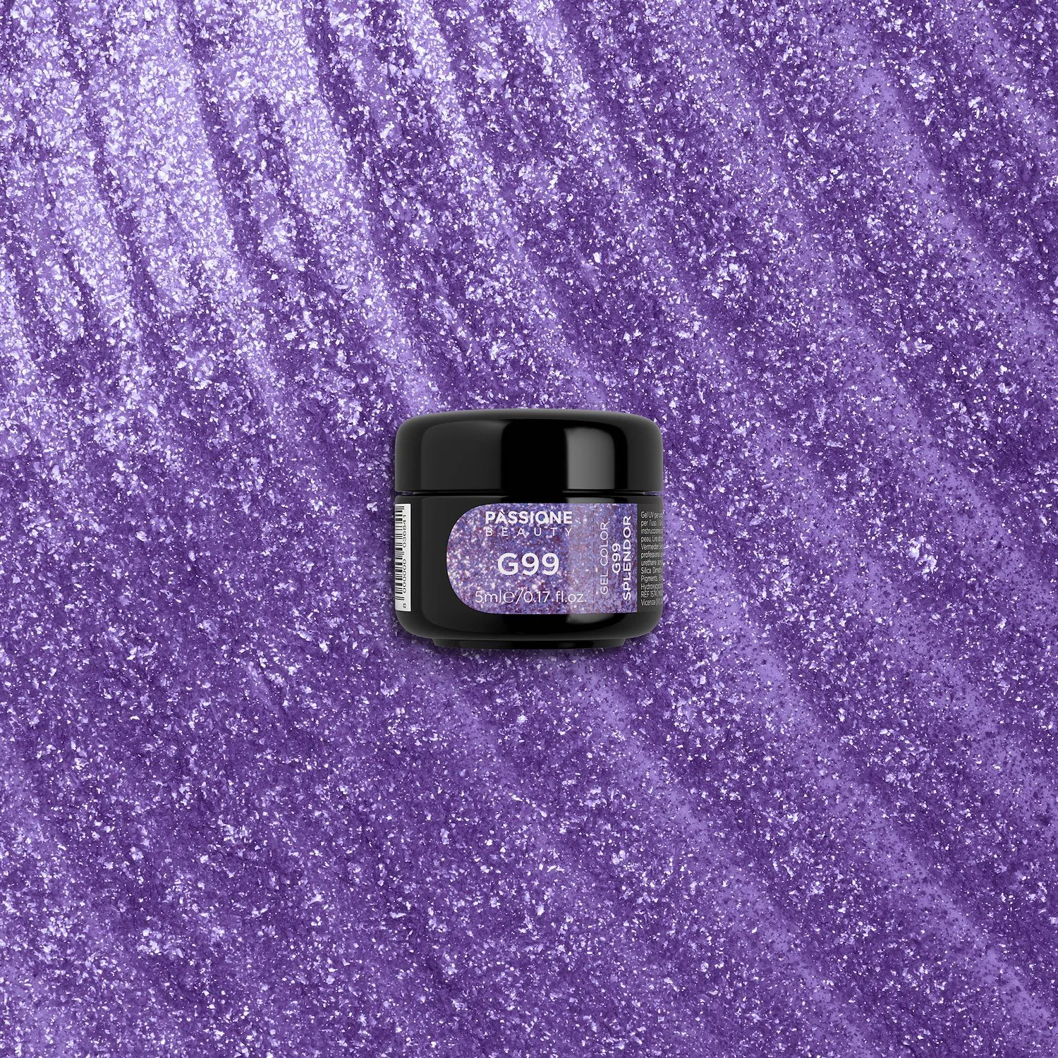 Gel Colour G99 Splendor - Purple Glitter Gel - detail 3