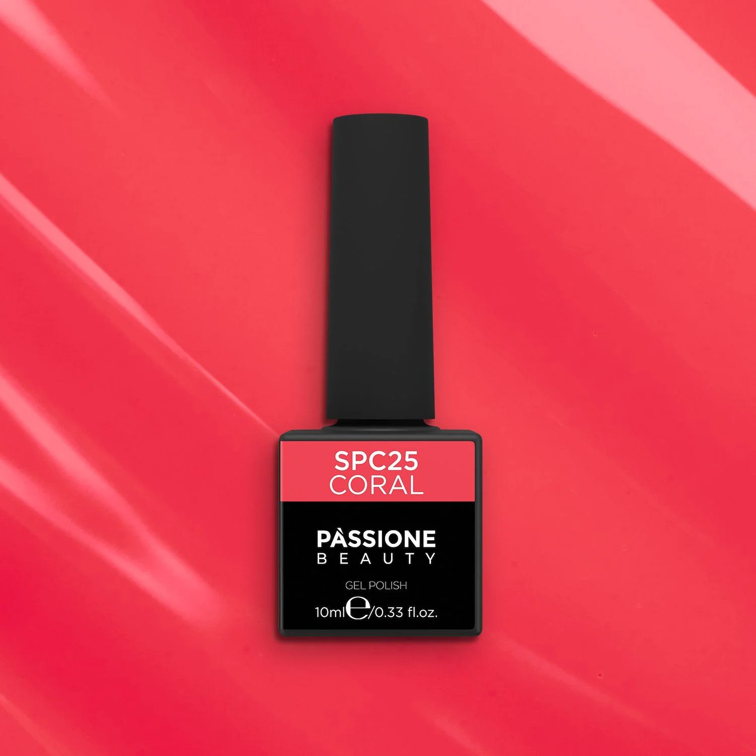Gel Nail Polish GPC25 Coral  - GPC25 Coral gel polish, Vibrant Coral - detail 2