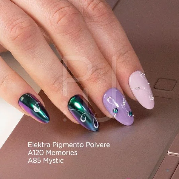 Gel colour A120 Memories - Delicate purple gel colour - detail 3