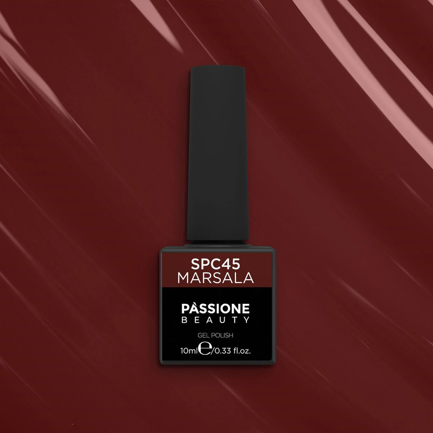 UV Nagellack SNC45 Marsala - UV Nagellack in dunklem Rotbraun - Detail 2