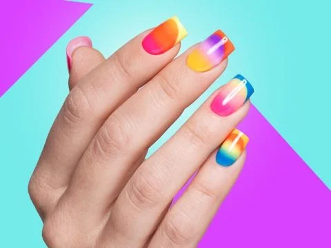 Rainbow nails | Ongles arc-en-ciel