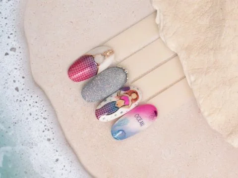 Nail art petite sirène