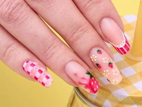Strawberry Nails | Nail art fragola