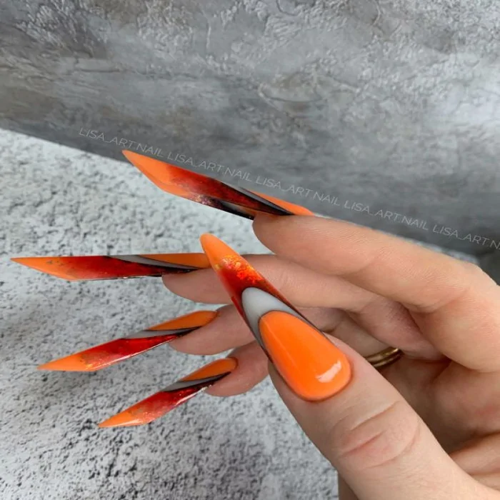 Formas extremas de uñas