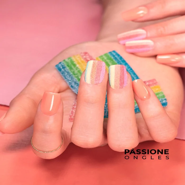 Nail art effet sucre