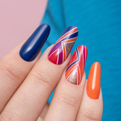 formes ongle orange