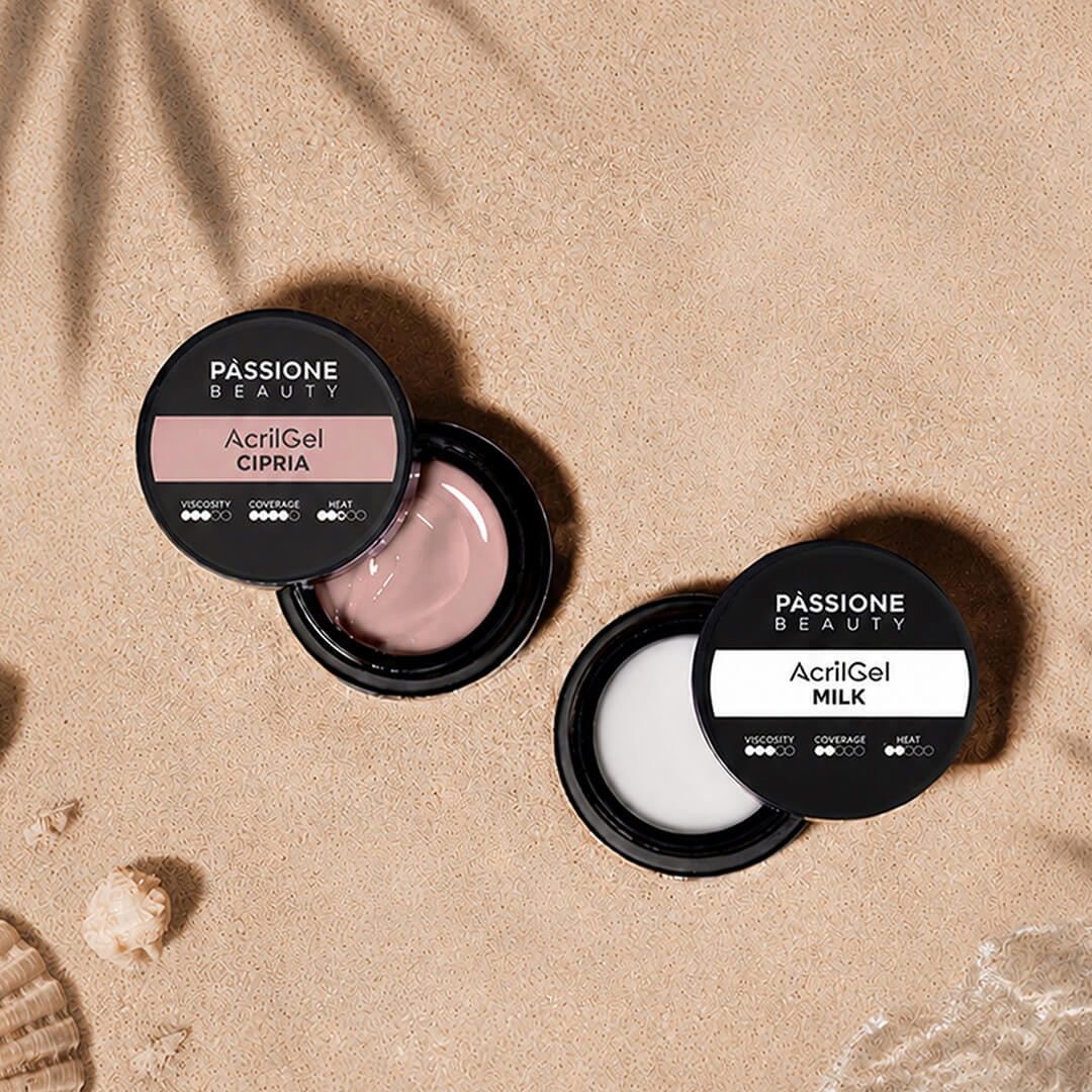 Passione Beauty : gels couleur Art Gel blanc pur et rose nude pour nail art professionnel, manucure créative et décorations d’ongl